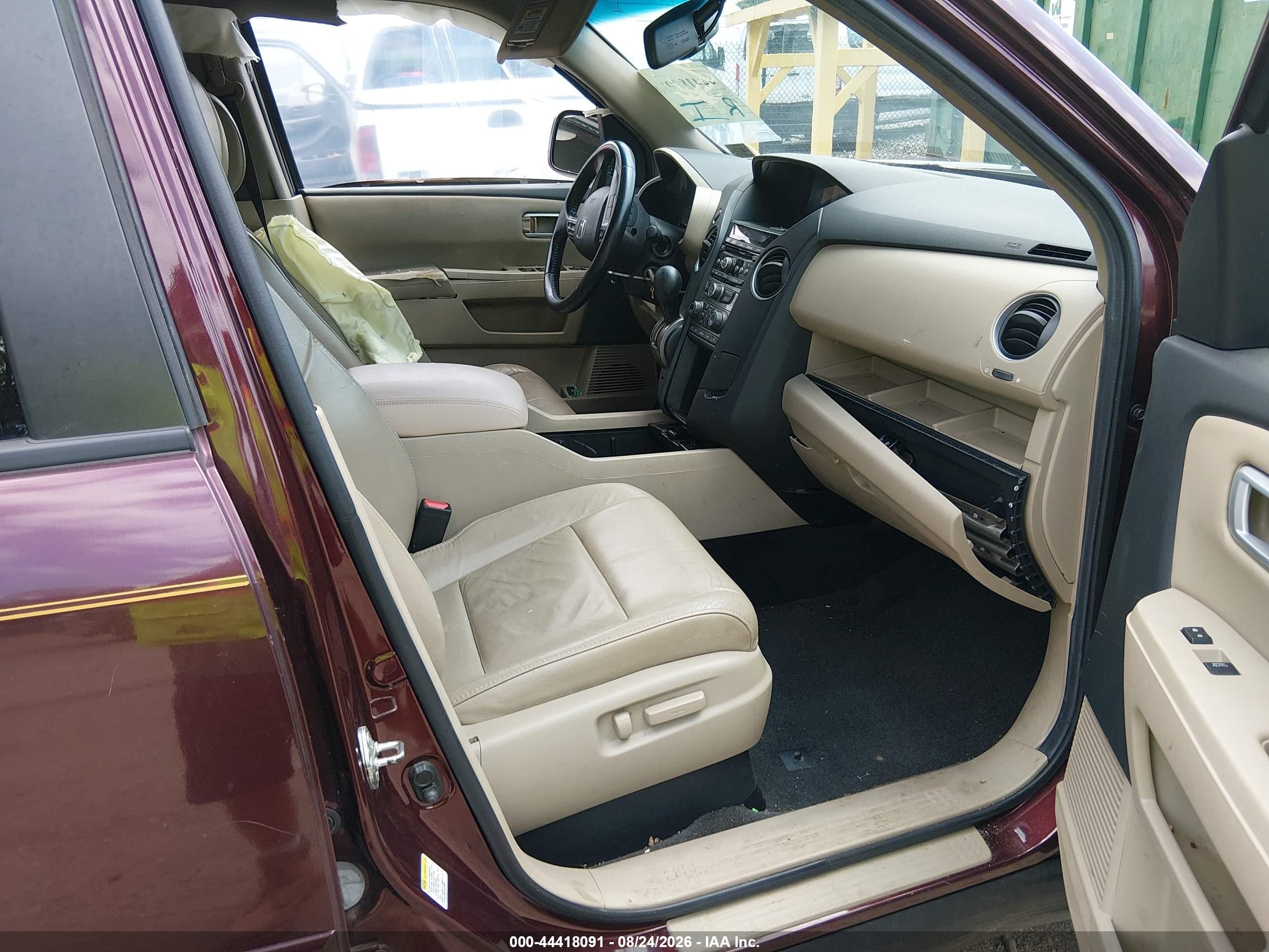 2012 Honda Pilot Ex-l Burgundy vin: 5FNYF3H51CB007984