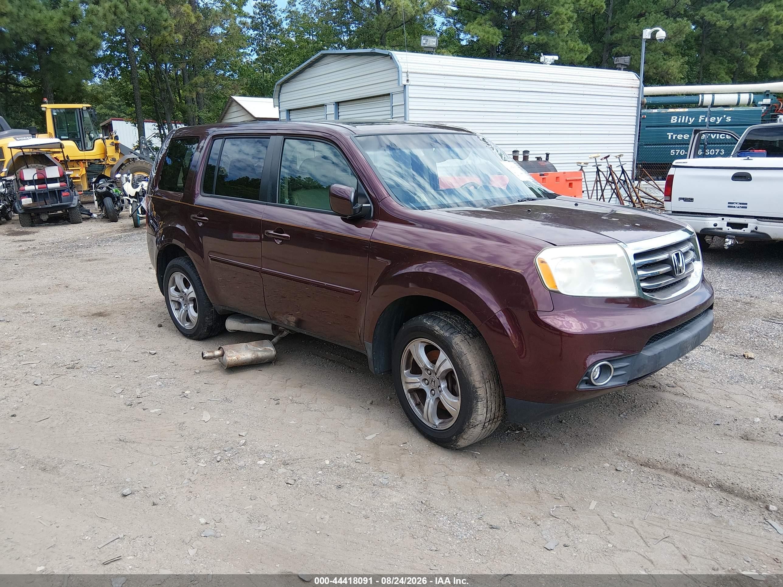 2012 Honda Pilot Ex-l Бордовый vin: 5FNYF3H51CB007984