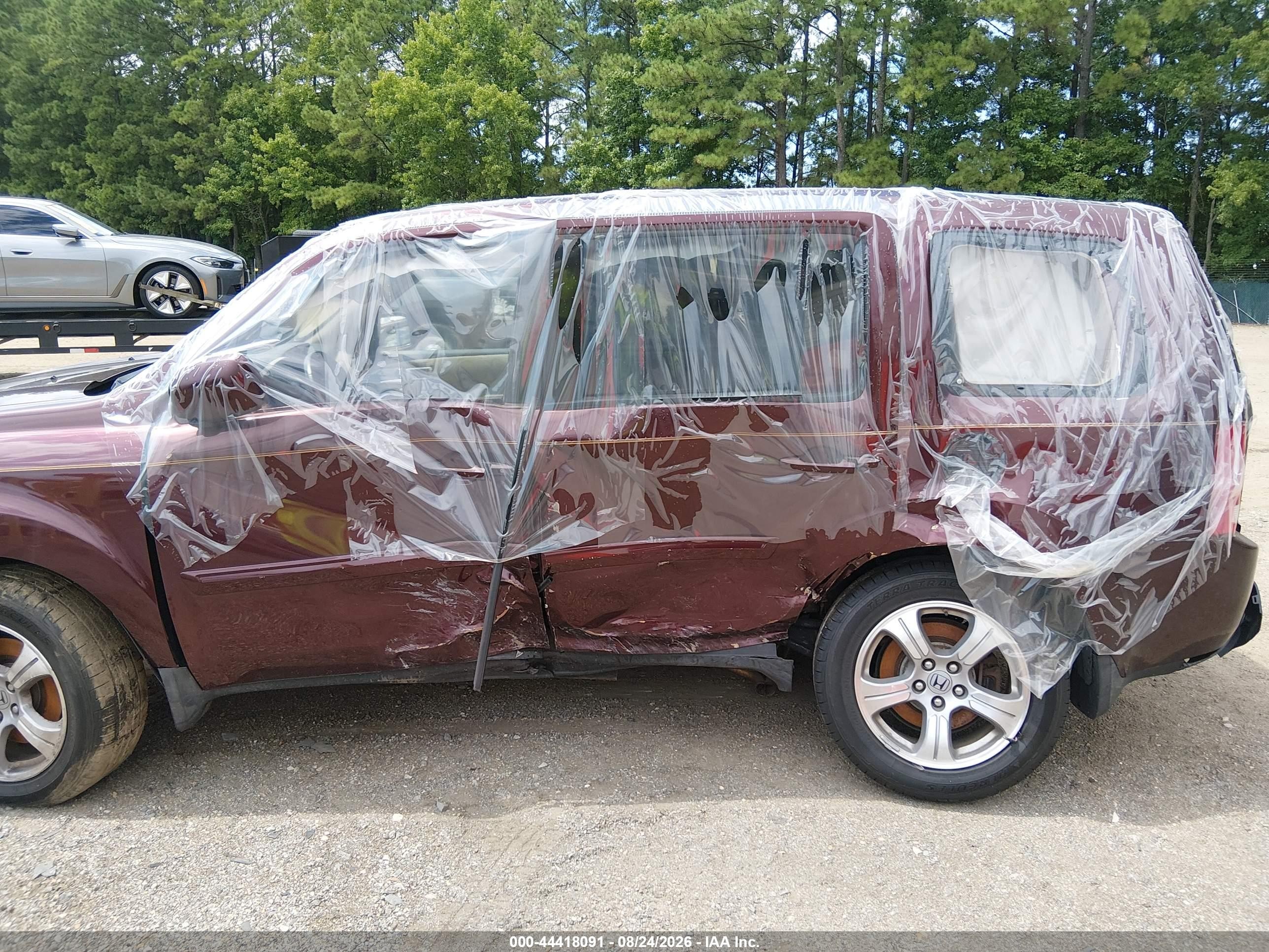 2012 Honda Pilot Ex-l Burgundy vin: 5FNYF3H51CB007984