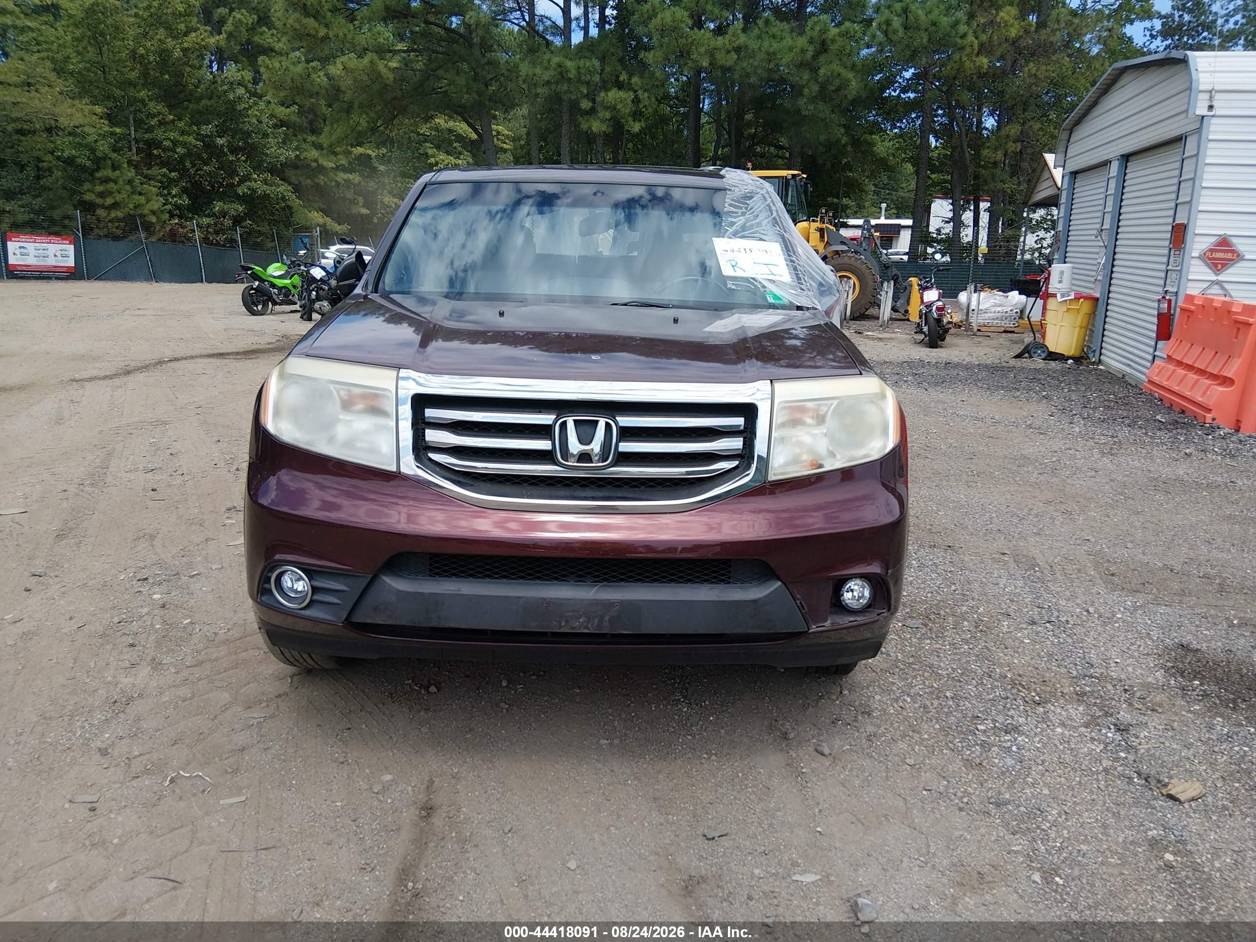 2012 Honda Pilot Ex-l Burgundy vin: 5FNYF3H51CB007984