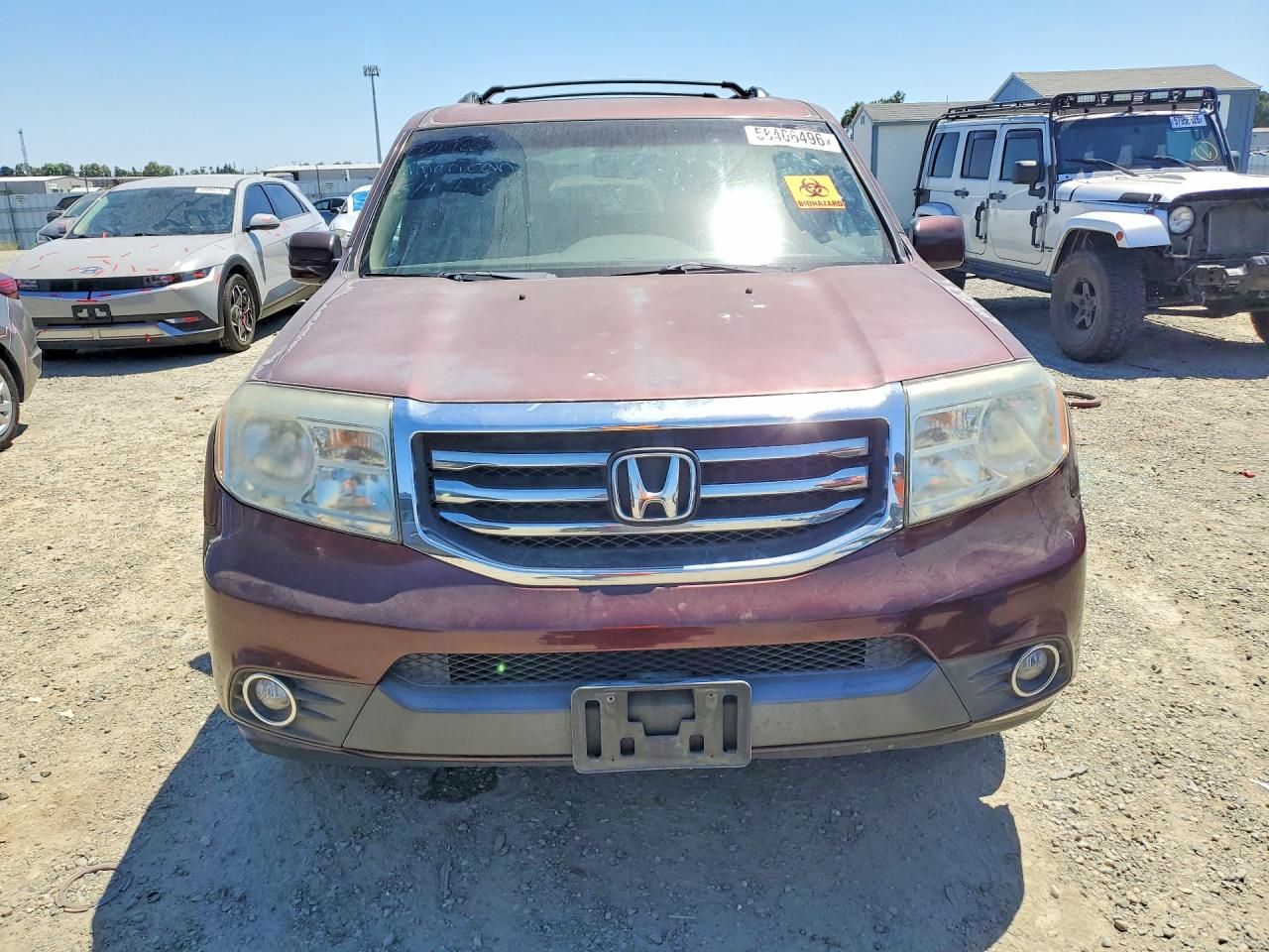 2012 Honda Pilot Exl Maroon vin: 5FNYF3H51CB021982