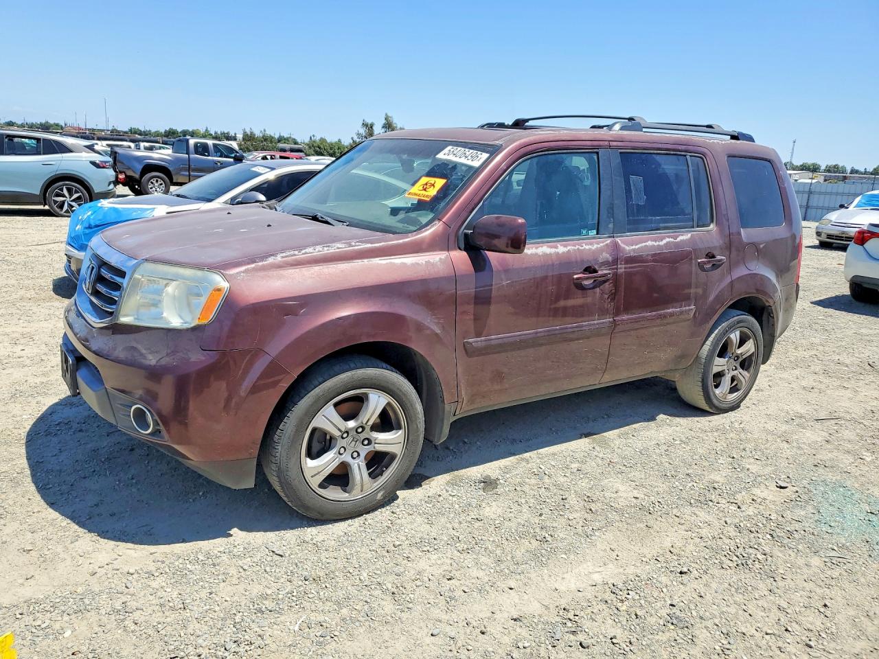 2012 Honda Pilot Exl Maroon vin: 5FNYF3H51CB021982