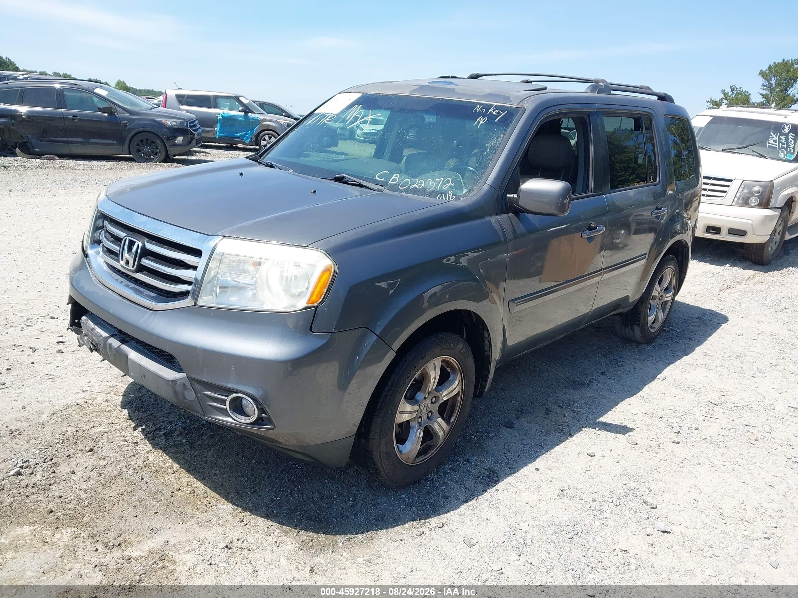 2012 Honda Pilot Ex-l Gray vin: 5FNYF3H51CB022372