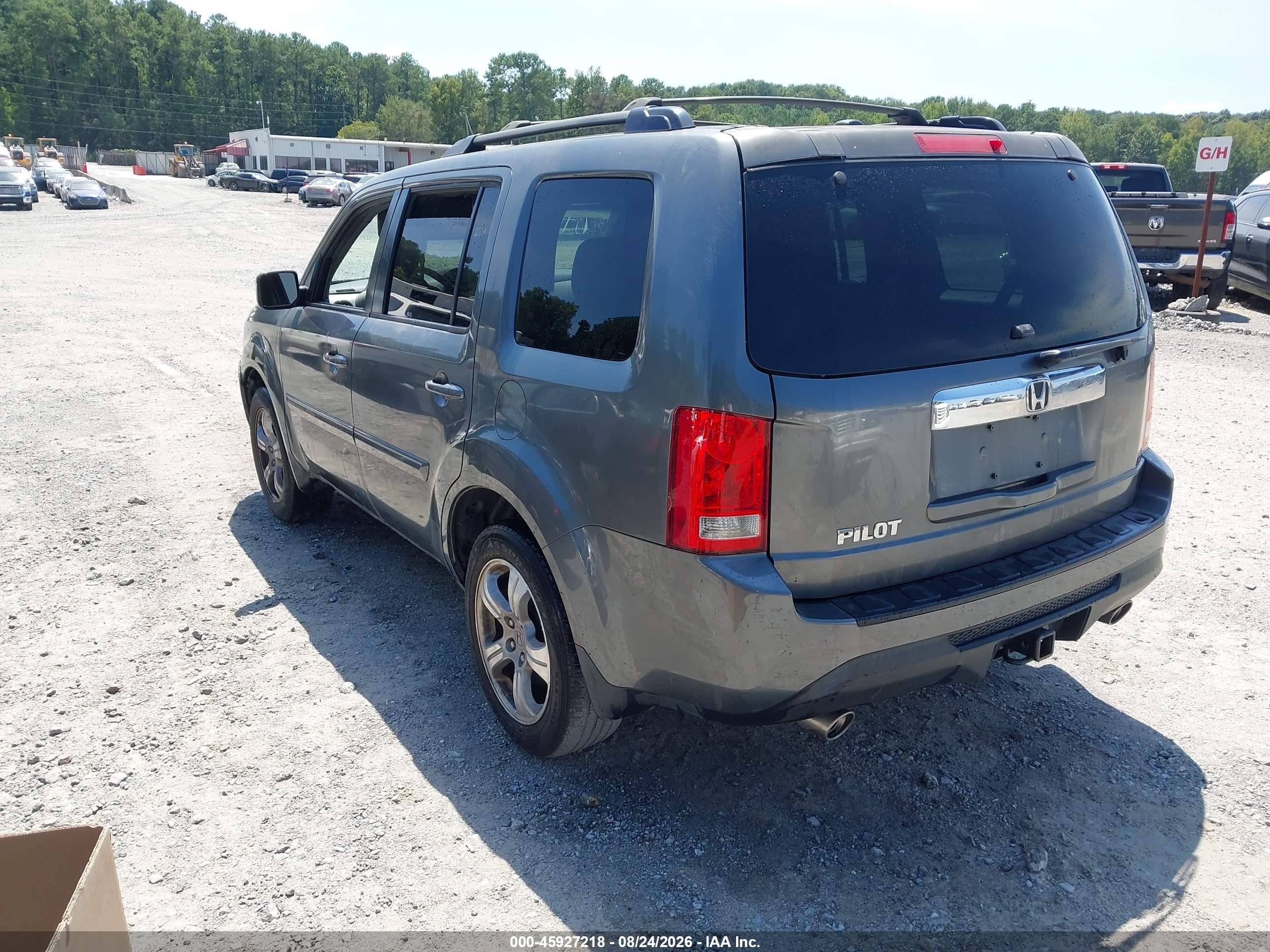 2012 Honda Pilot Ex-l Gray vin: 5FNYF3H51CB022372