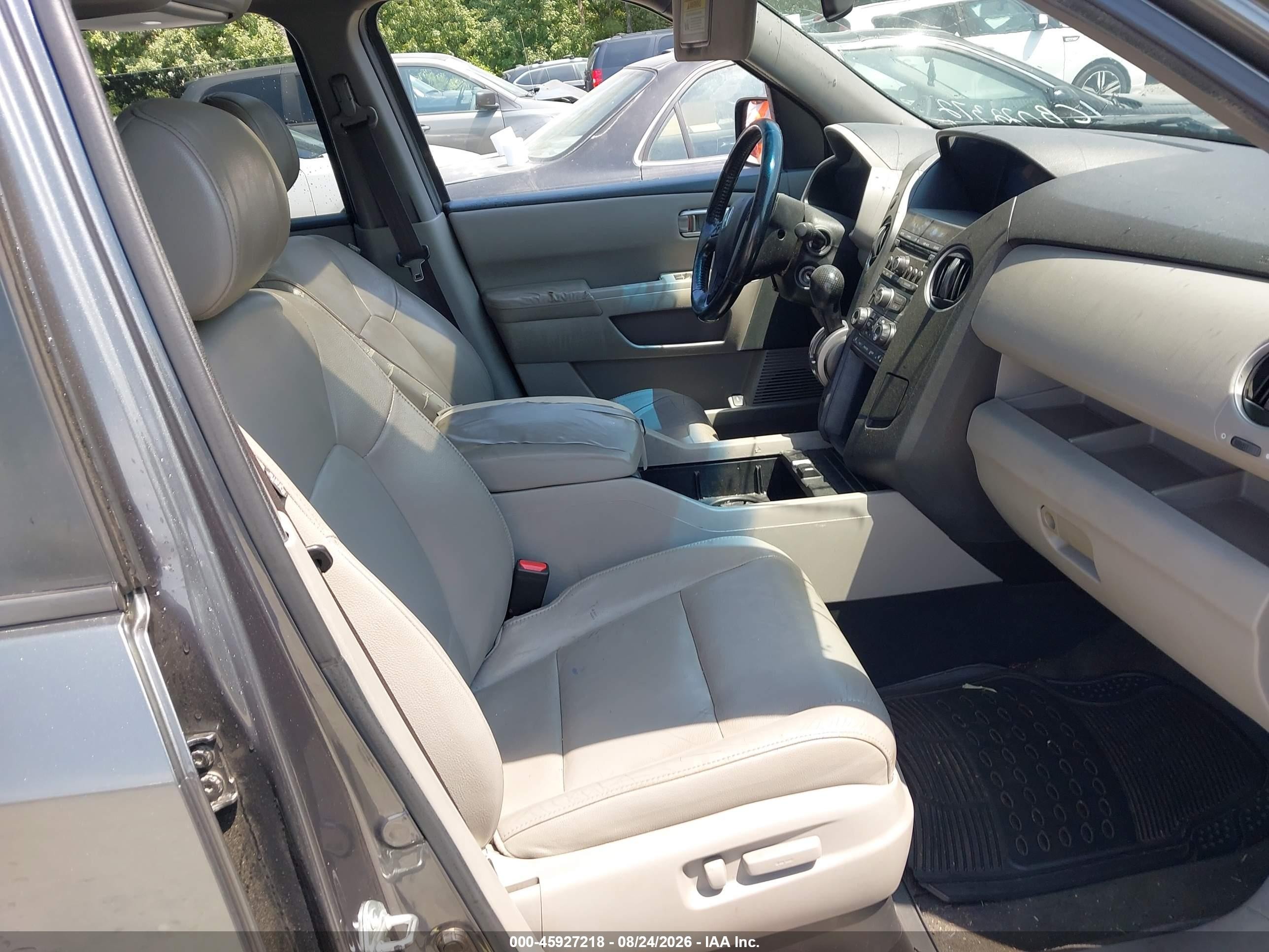 2012 Honda Pilot Ex-l Gray vin: 5FNYF3H51CB022372