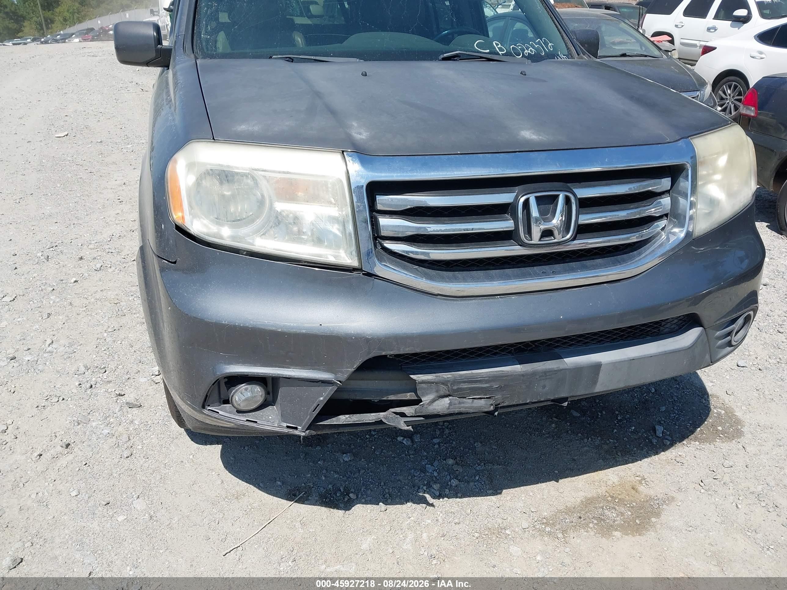 2012 Honda Pilot Ex-l Gray vin: 5FNYF3H51CB022372