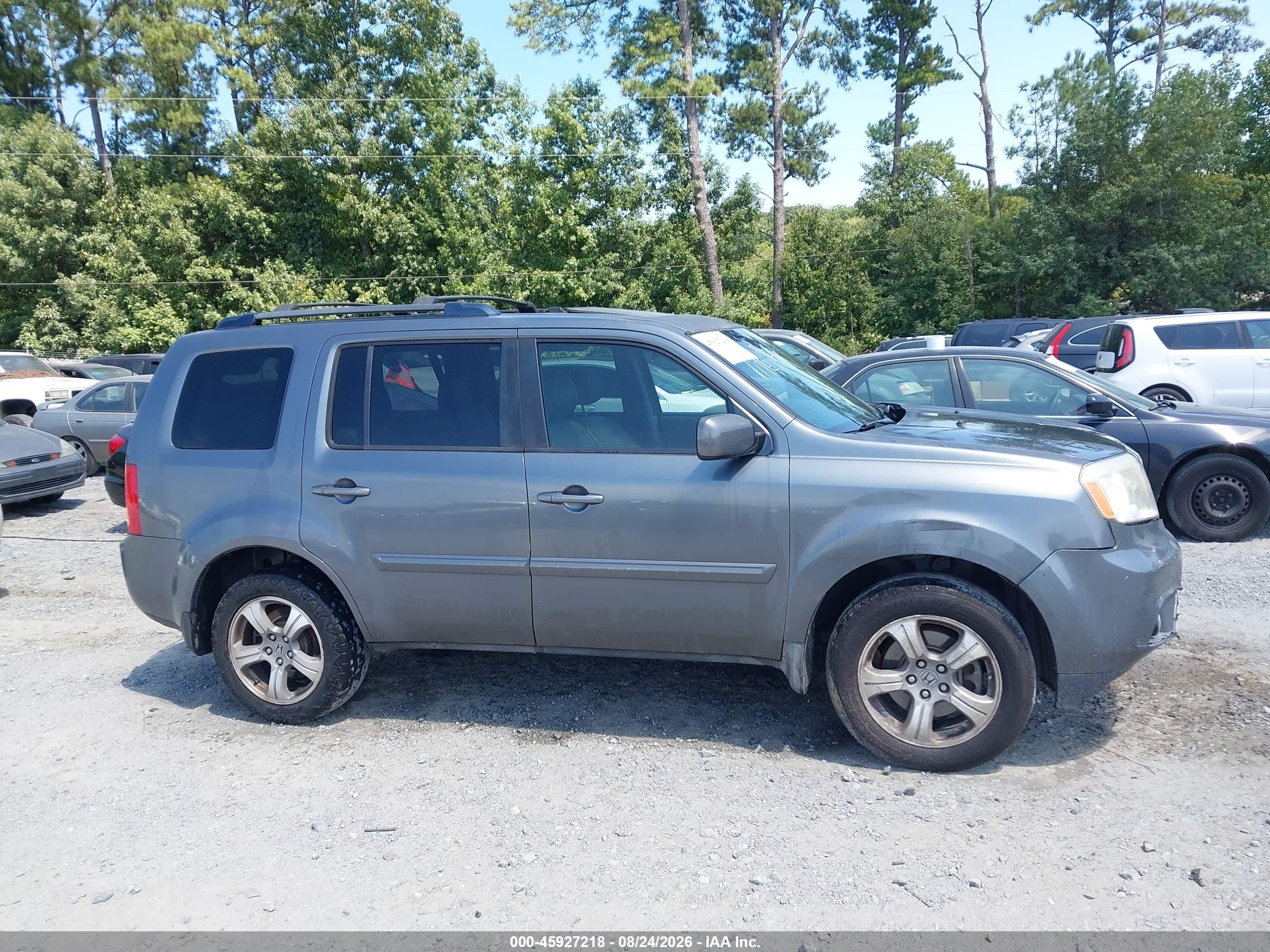 2012 Honda Pilot Ex-l Gray vin: 5FNYF3H51CB022372