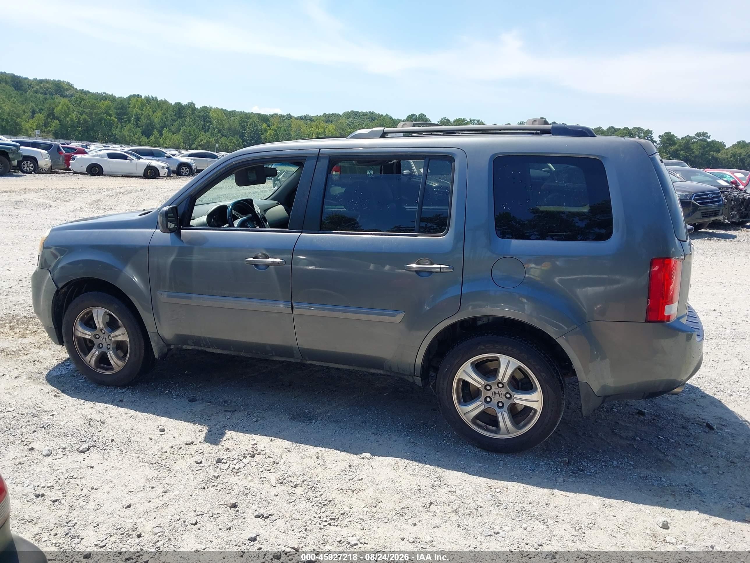 2012 Honda Pilot Ex-l Gray vin: 5FNYF3H51CB022372