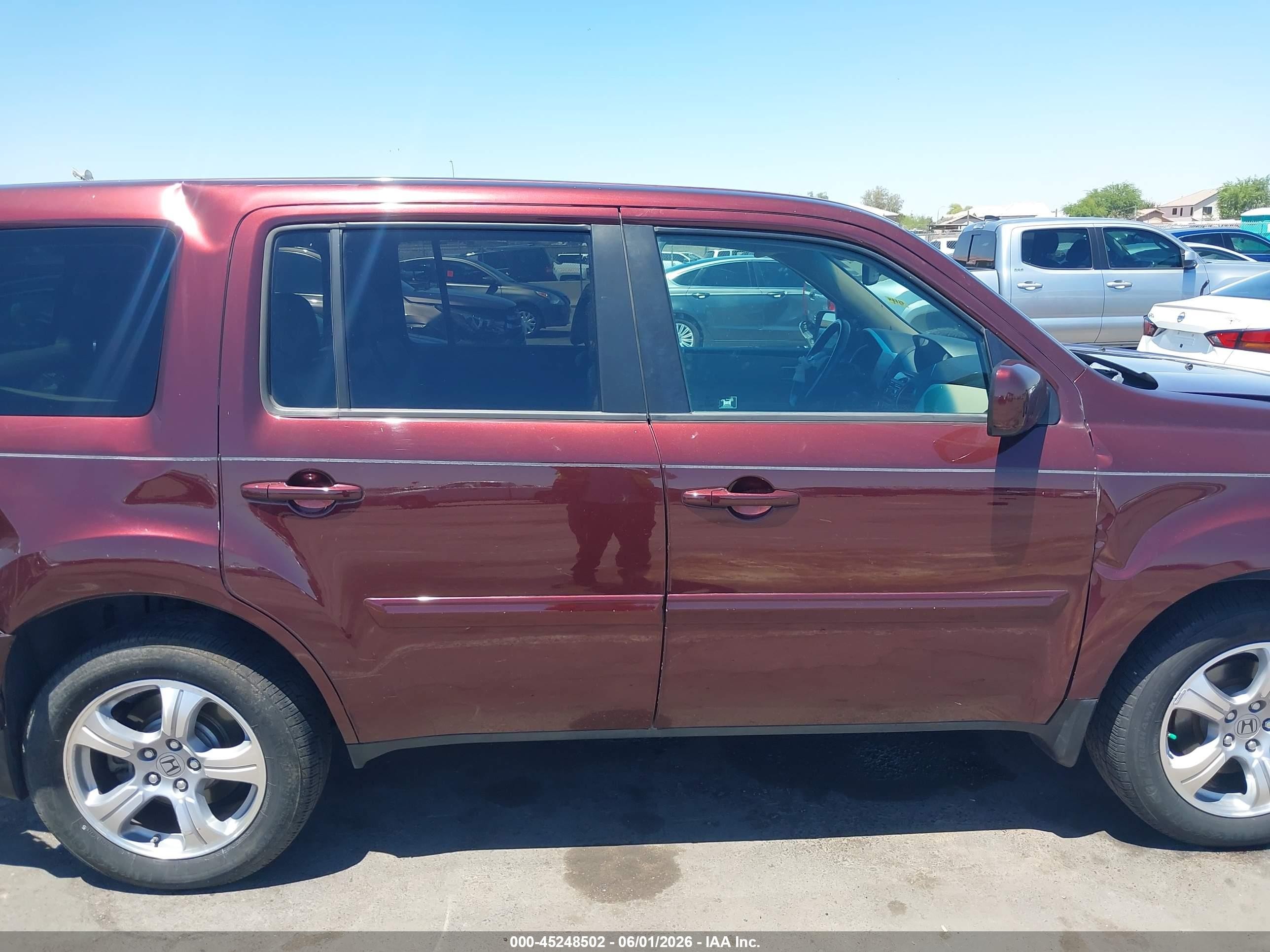 2012 Honda Pilot Ex-l Maroon vin: 5FNYF3H51CB034814