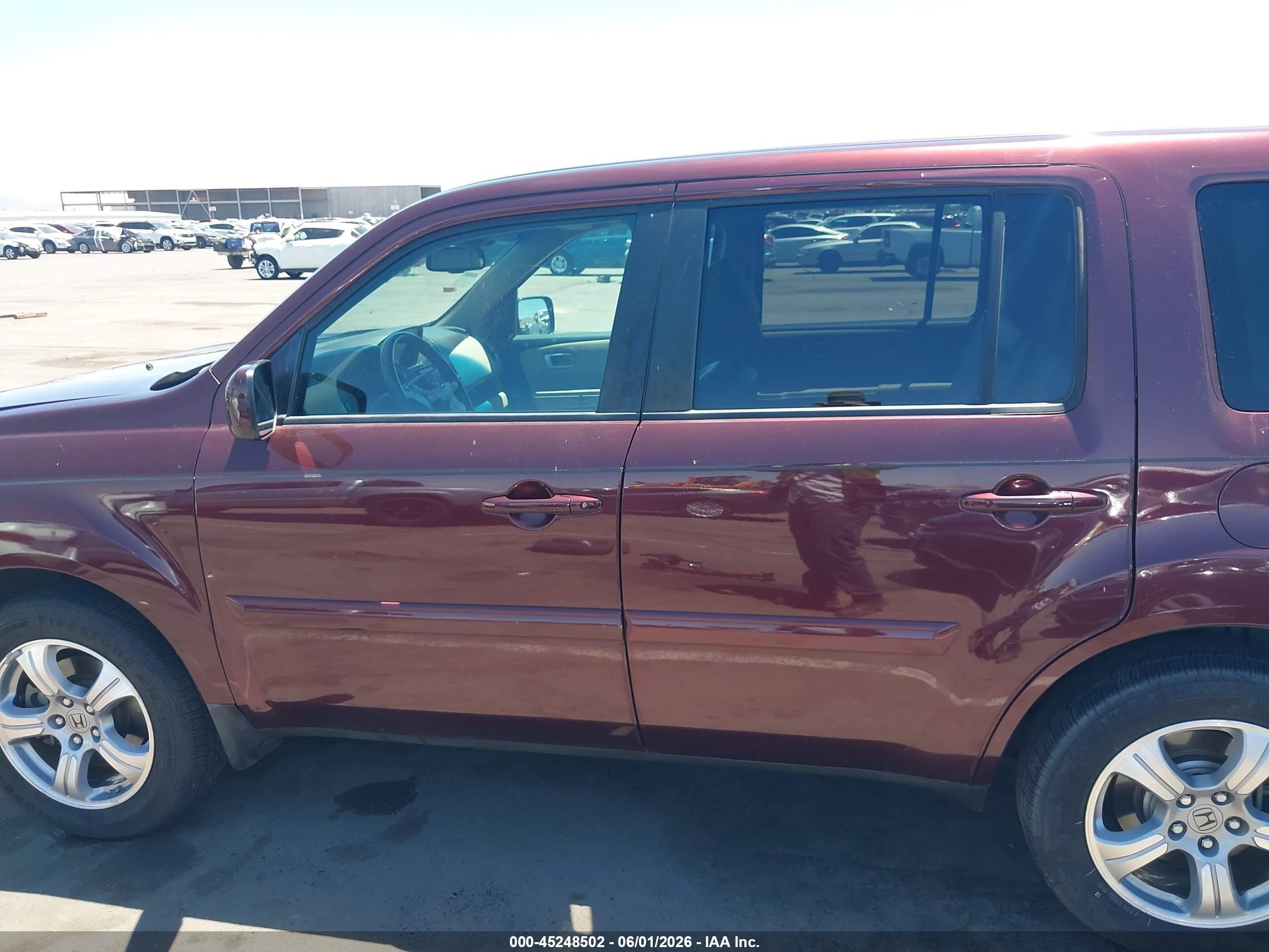 2012 Honda Pilot Ex-l Maroon vin: 5FNYF3H51CB034814