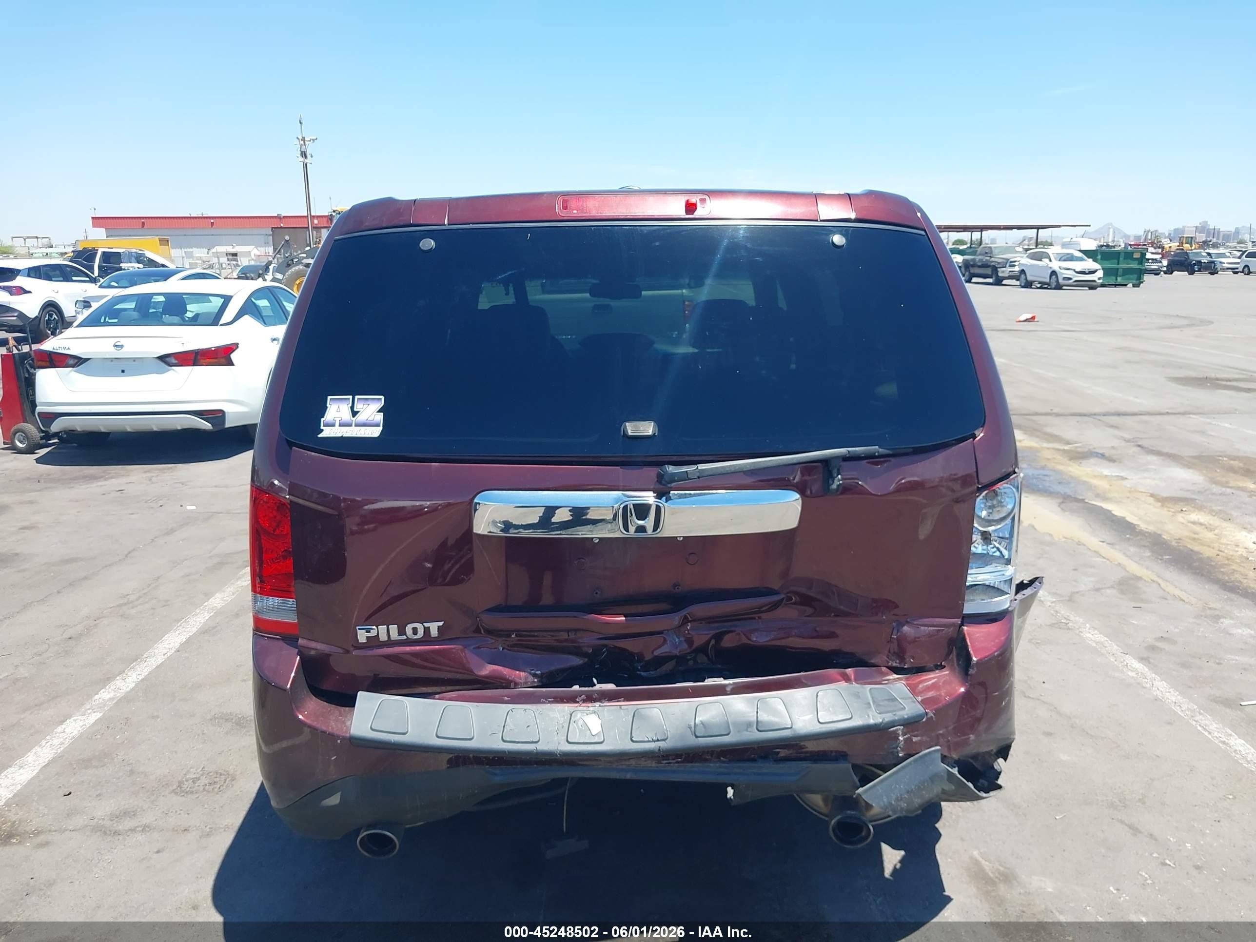 2012 Honda Pilot Ex-l Maroon vin: 5FNYF3H51CB034814
