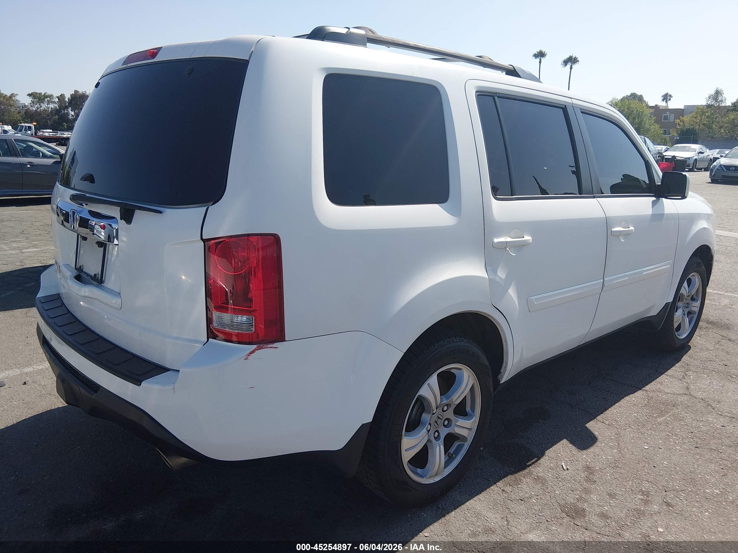 2013 Honda Pilot Ex-l White vin: 5FNYF3H51DB005962