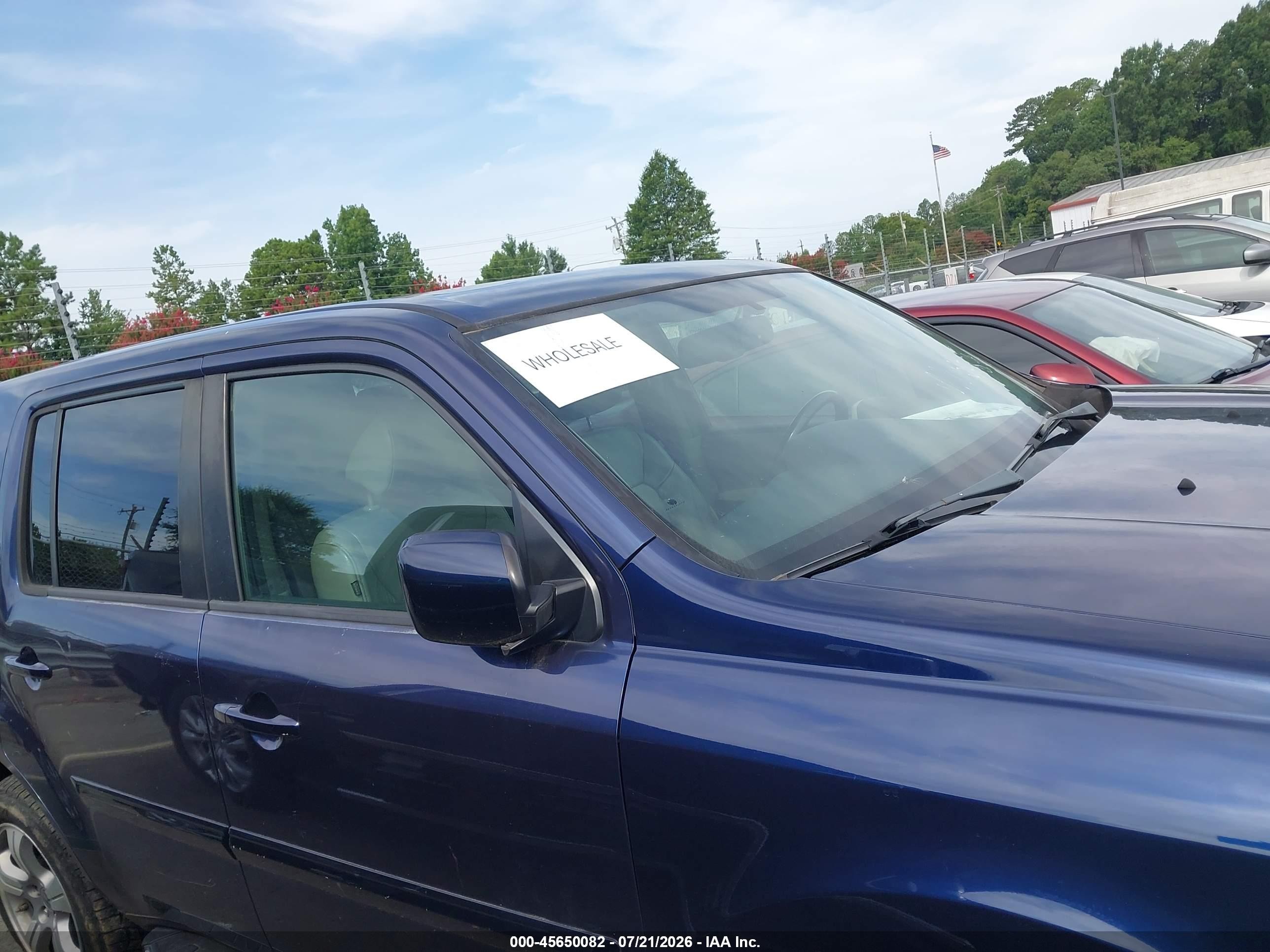 2013 Honda Pilot Ex-l Blue vin: 5FNYF3H51DB006707
