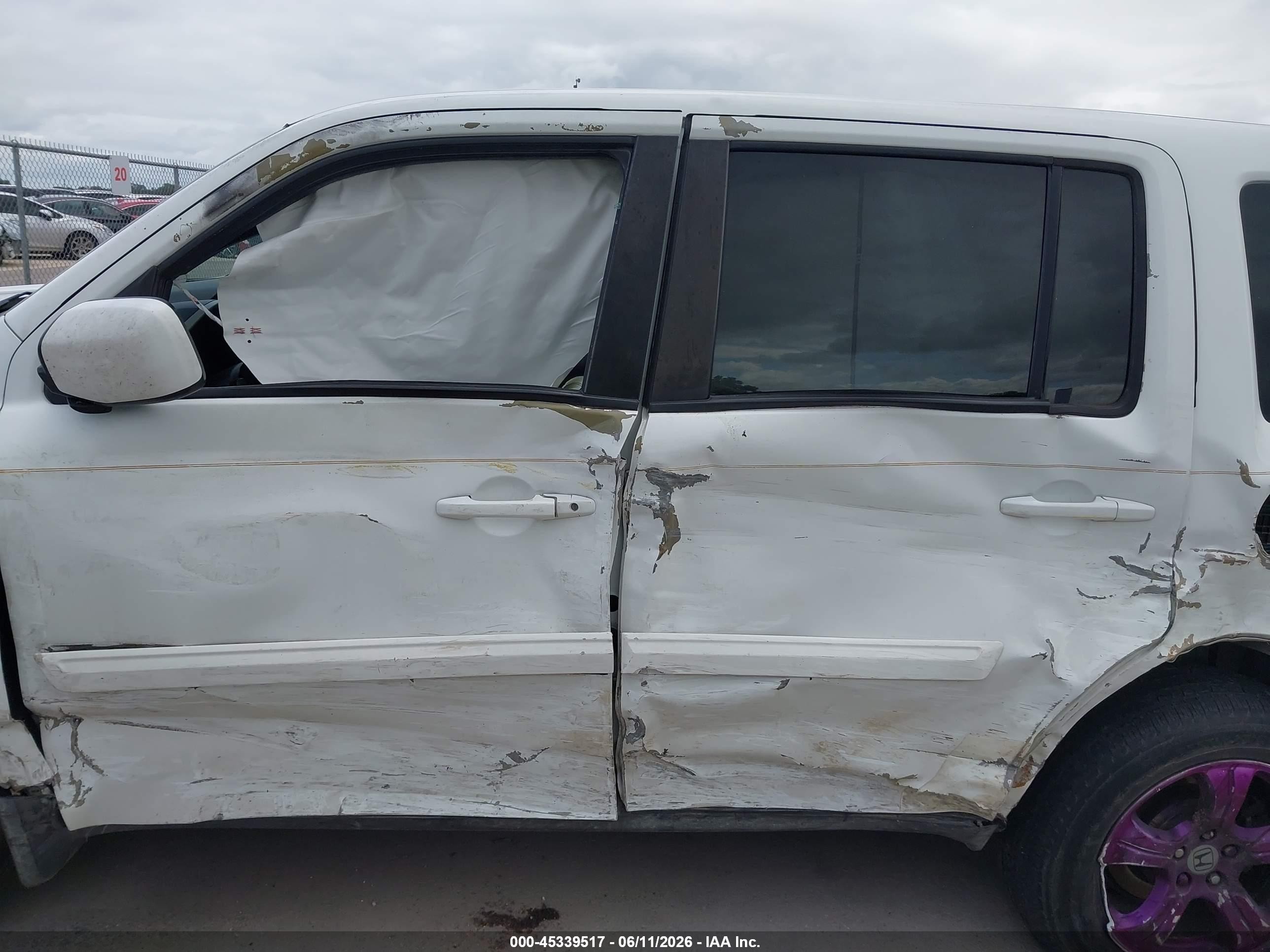 2013 Honda Pilot Ex-l White vin: 5FNYF3H51DB013656