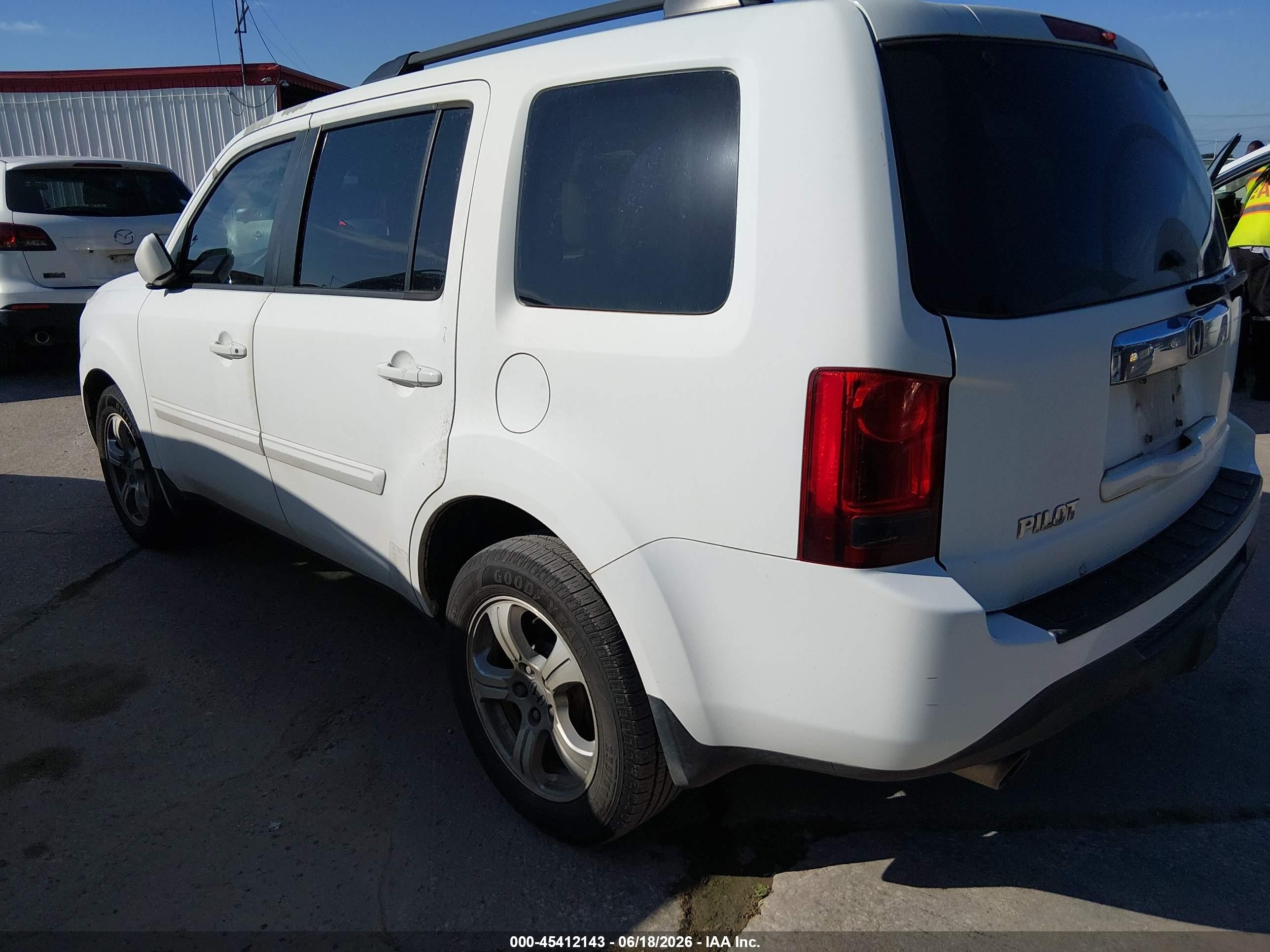 2014 Honda Pilot Ex-l Белый vin: 5FNYF3H51EB001234