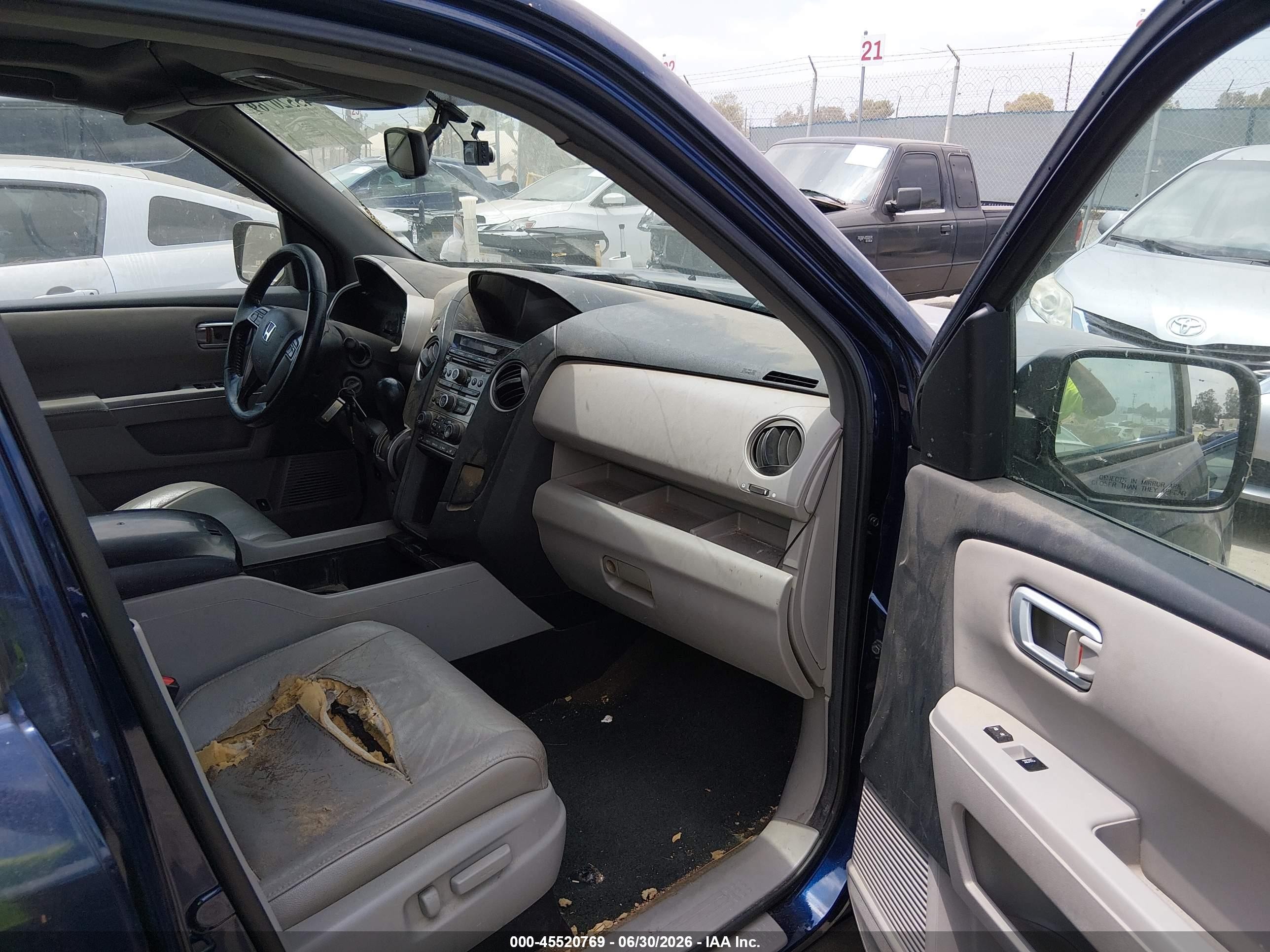 2014 Honda Pilot Exl Blue vin: 5FNYF3H51EB013819