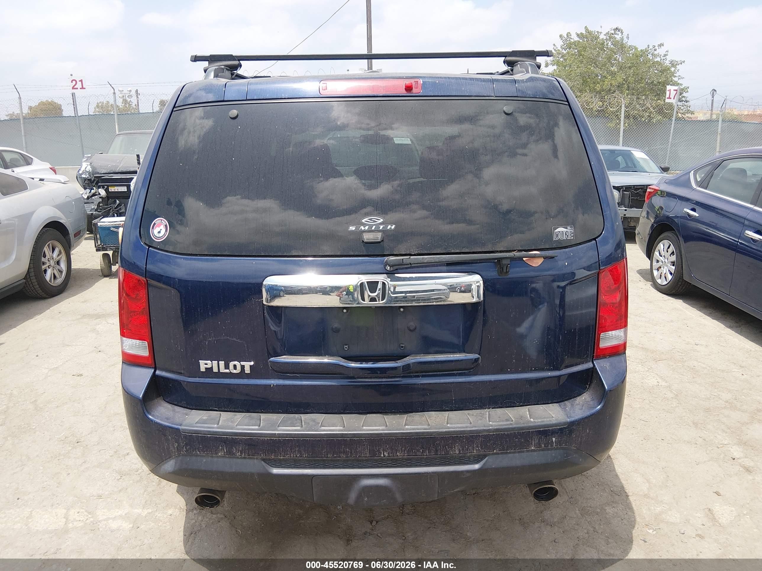 2014 Honda Pilot Exl Blue vin: 5FNYF3H51EB013819