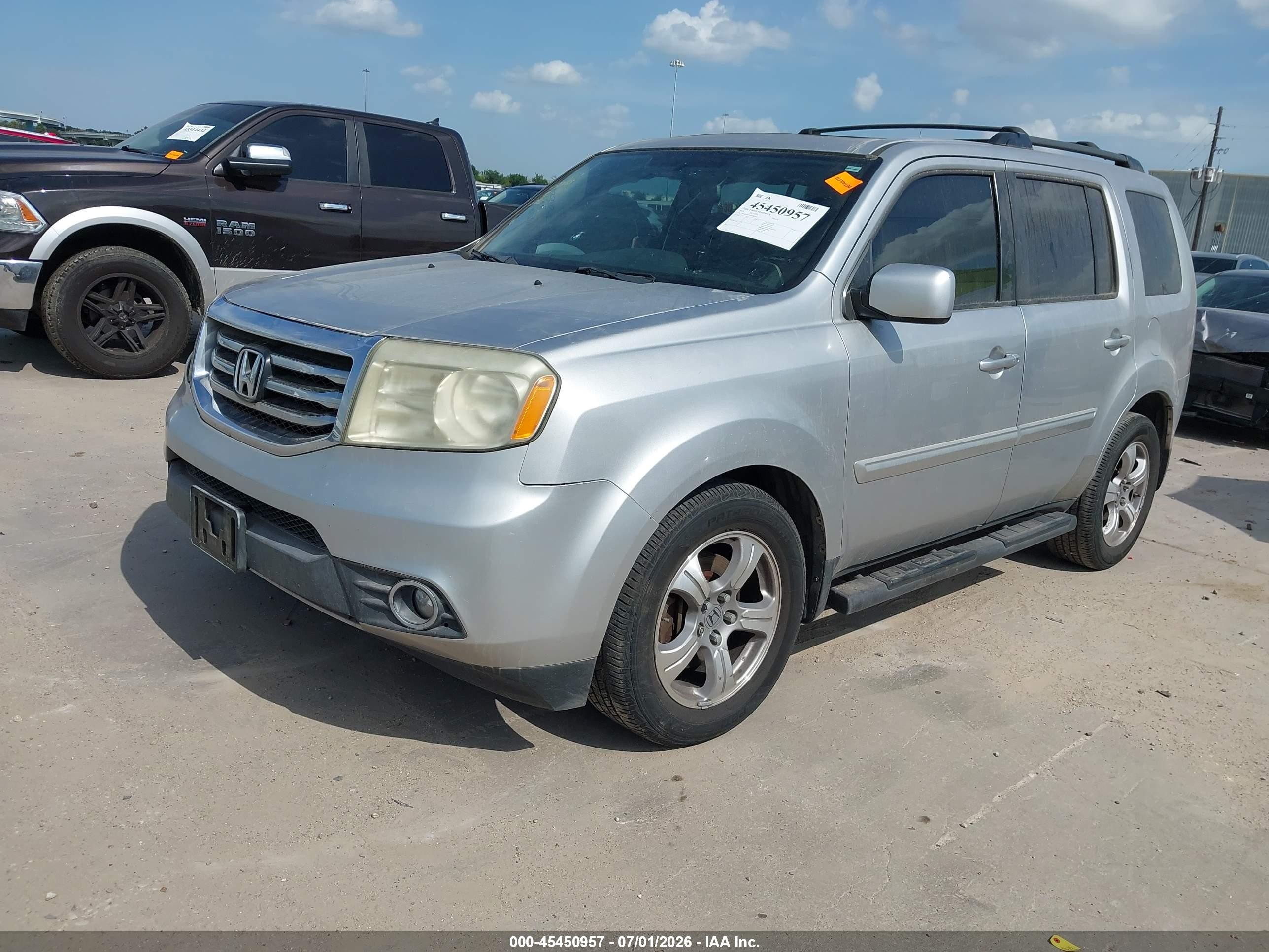 2014 Honda Pilot Ex-l Silver vin: 5FNYF3H51EB014338