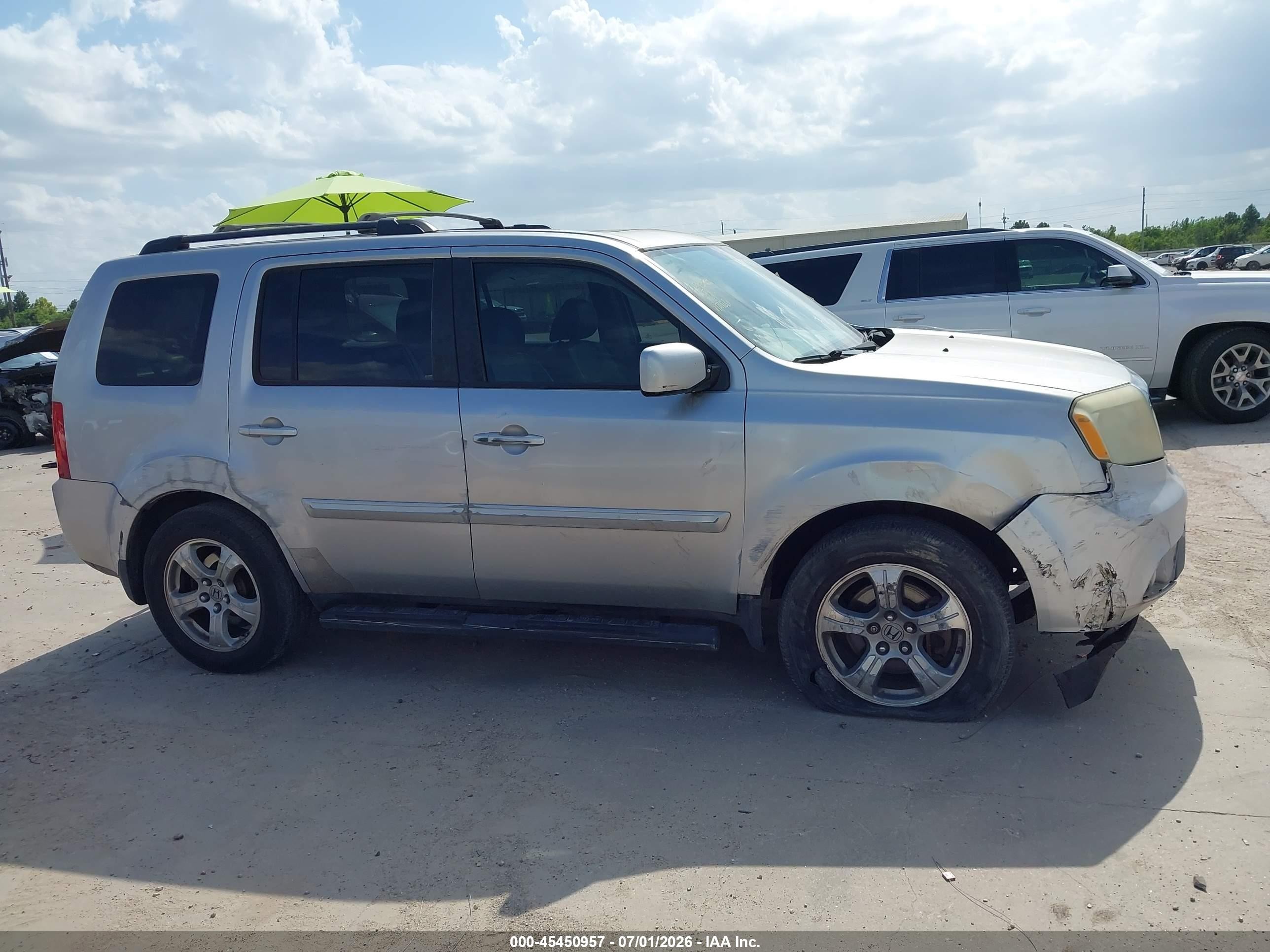 2014 Honda Pilot Ex-l Silver vin: 5FNYF3H51EB014338