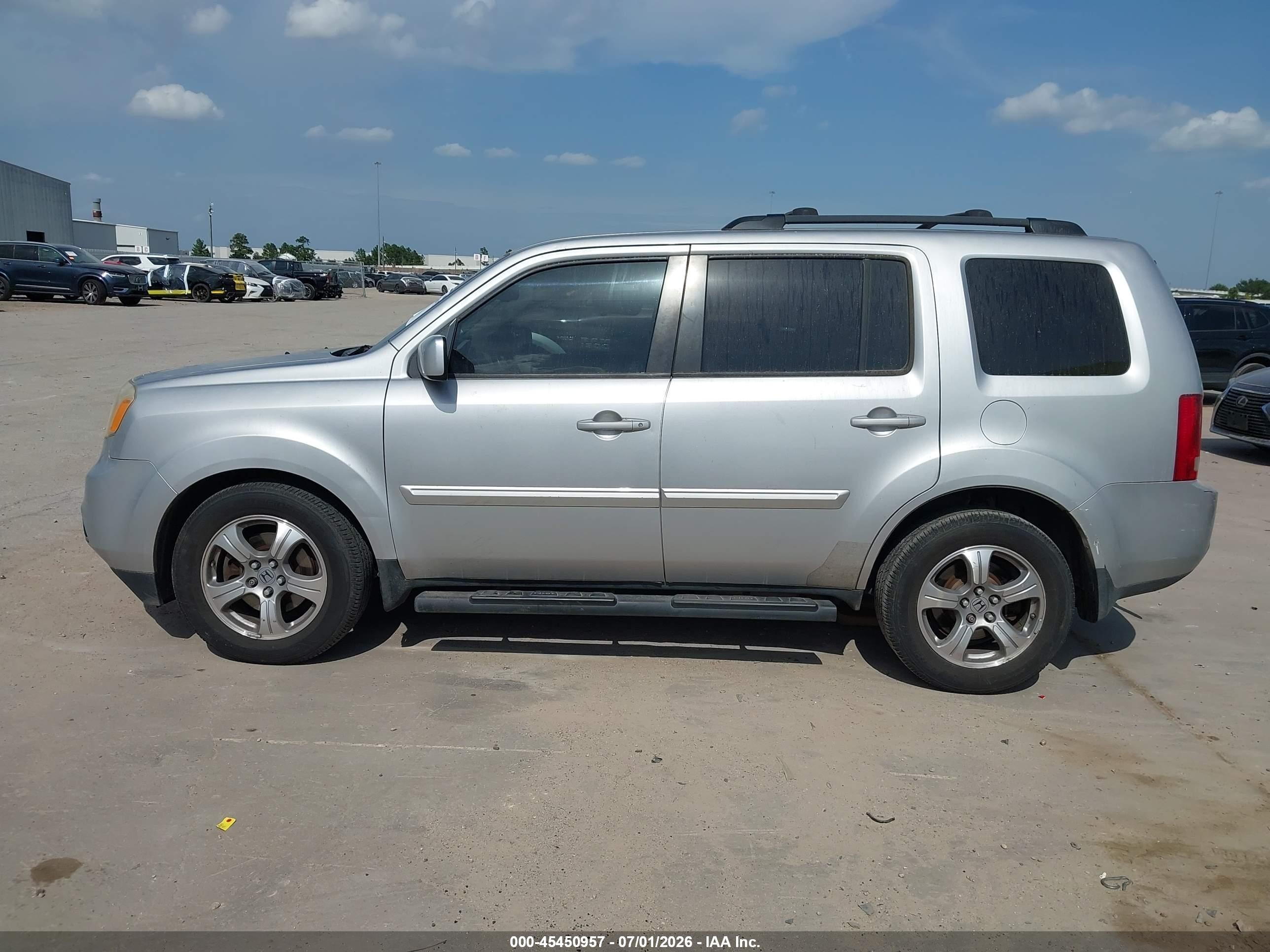 2014 Honda Pilot Ex-l Silver vin: 5FNYF3H51EB014338