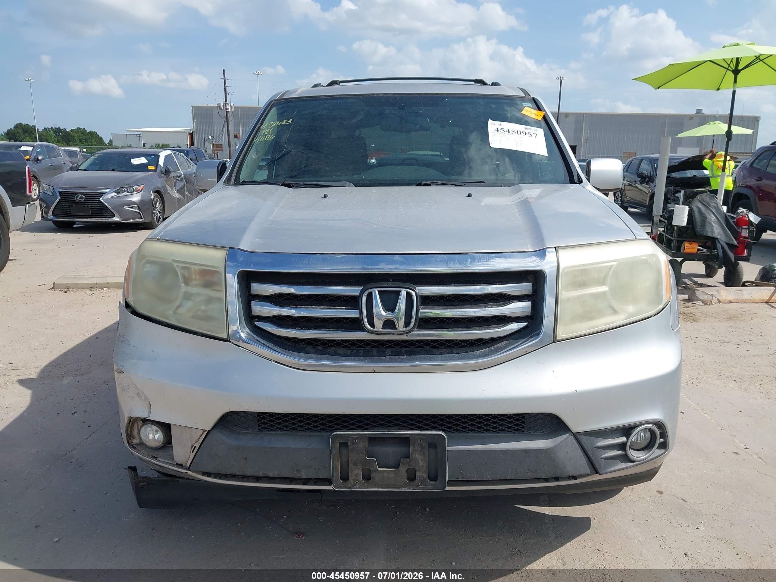2014 Honda Pilot Ex-l Silver vin: 5FNYF3H51EB014338