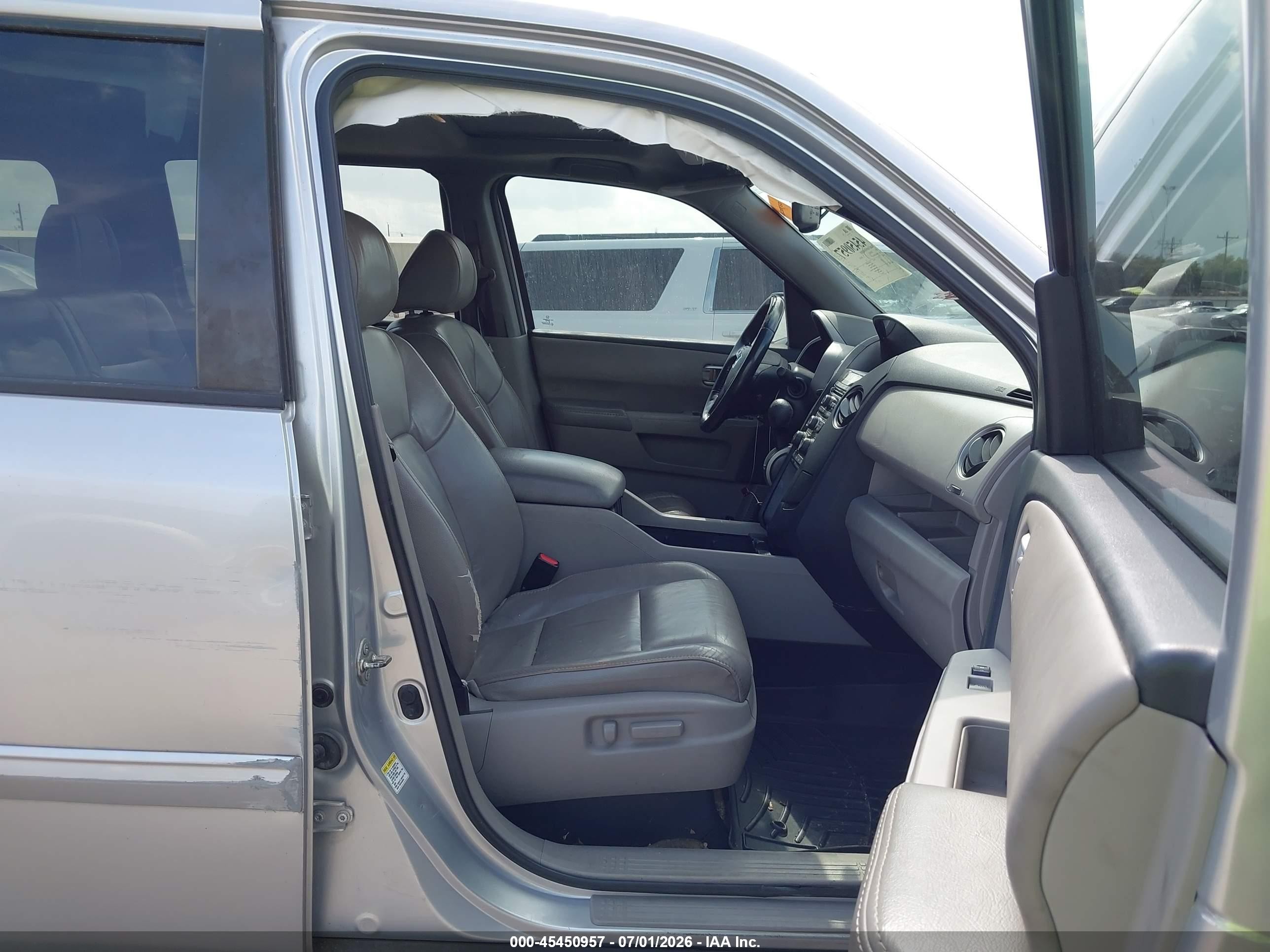 2014 Honda Pilot Ex-l Silver vin: 5FNYF3H51EB014338