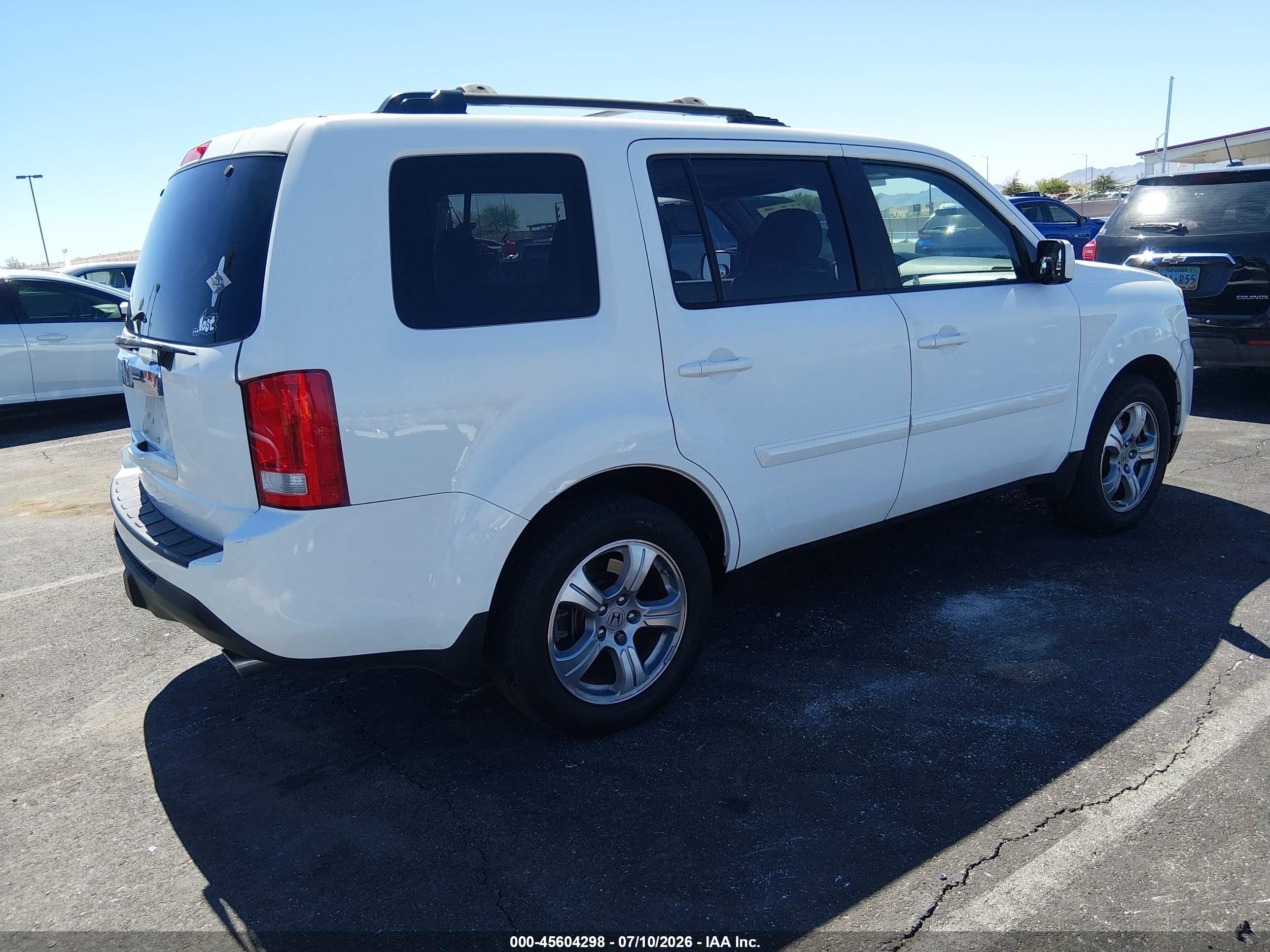 2014 Honda Pilot Ex-l Белый vin: 5FNYF3H51EB015330
