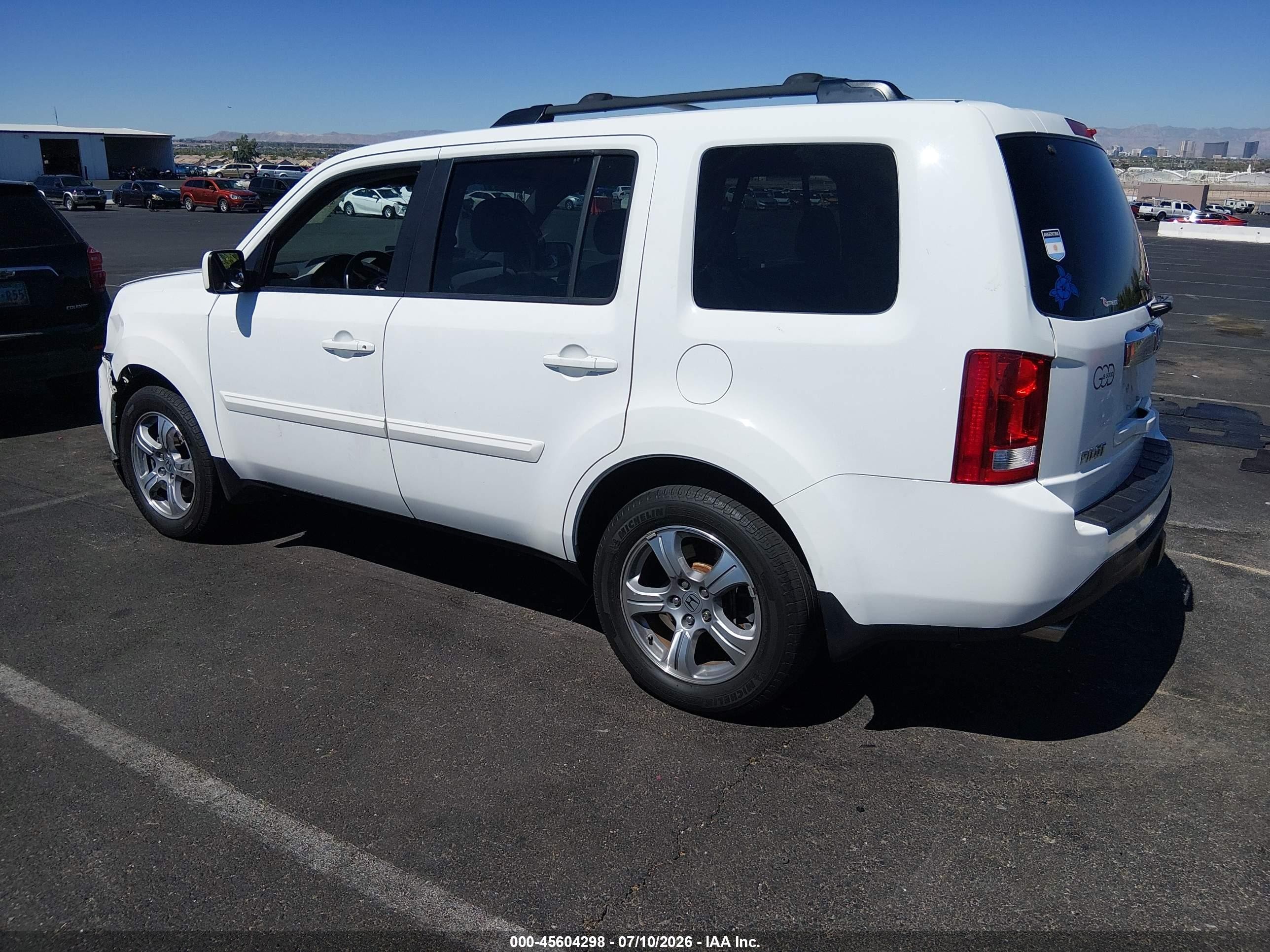 2014 Honda Pilot Ex-l Белый vin: 5FNYF3H51EB015330