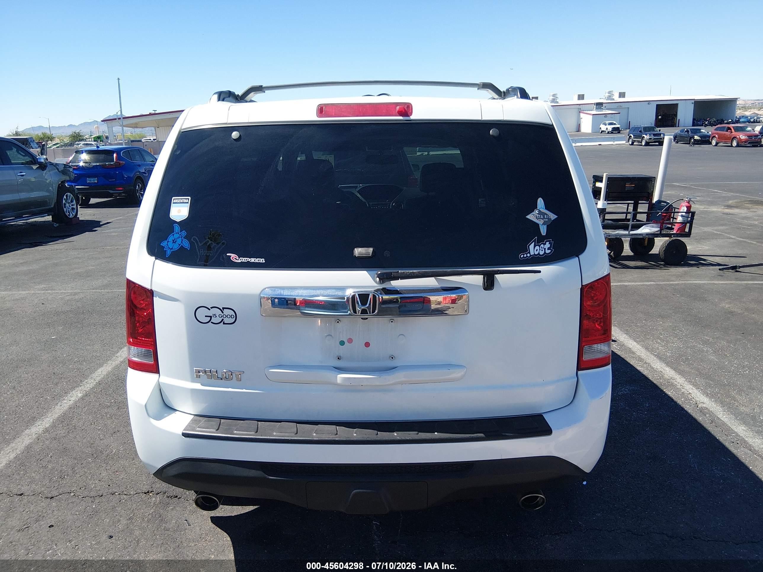 2014 Honda Pilot Ex-l Белый vin: 5FNYF3H51EB015330