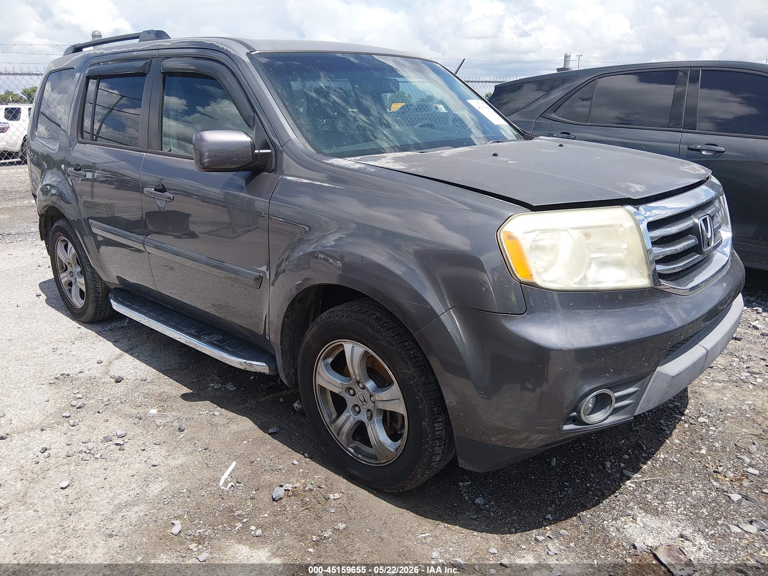 2014 Honda Pilot Ex-l Gray vin: 5FNYF3H51EB025386