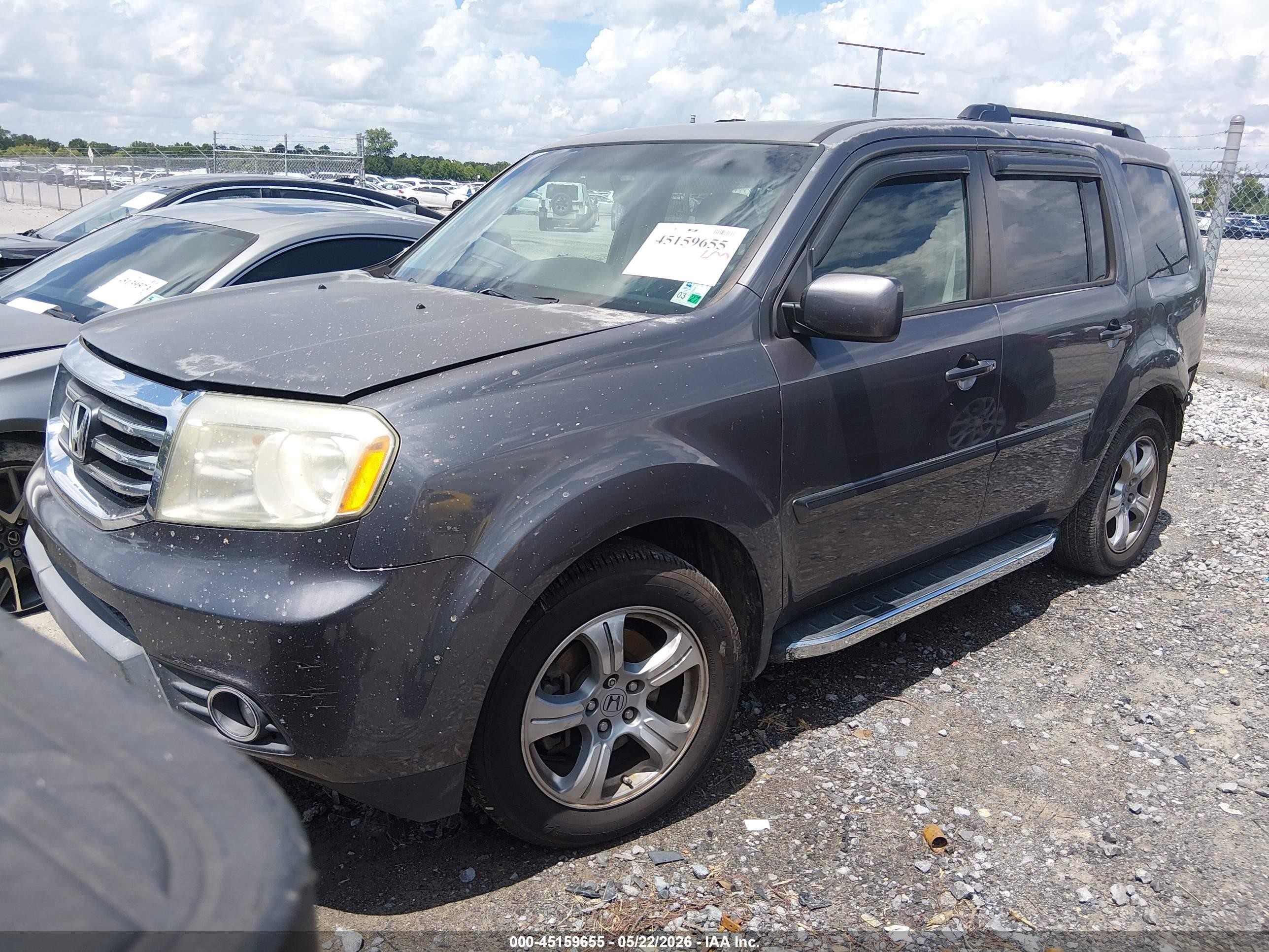2014 Honda Pilot Ex-l Gray vin: 5FNYF3H51EB025386