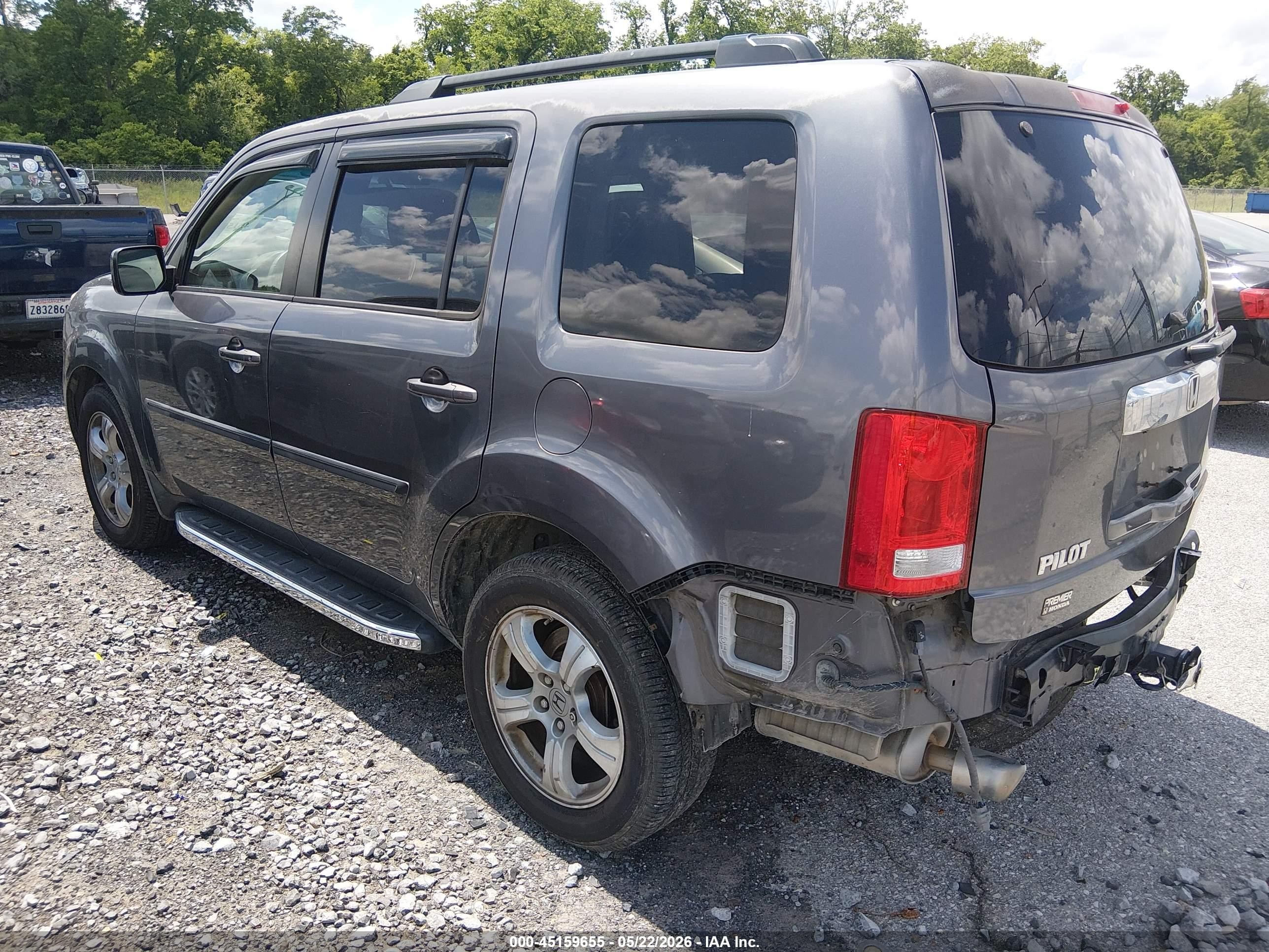 2014 Honda Pilot Ex-l Gray vin: 5FNYF3H51EB025386