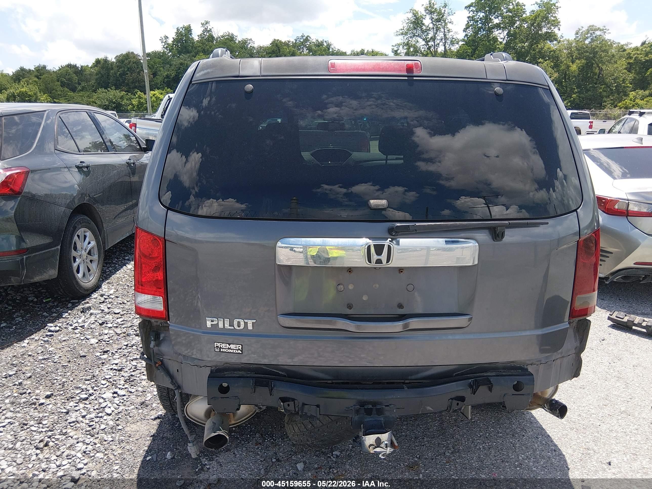 2014 Honda Pilot Ex-l Gray vin: 5FNYF3H51EB025386