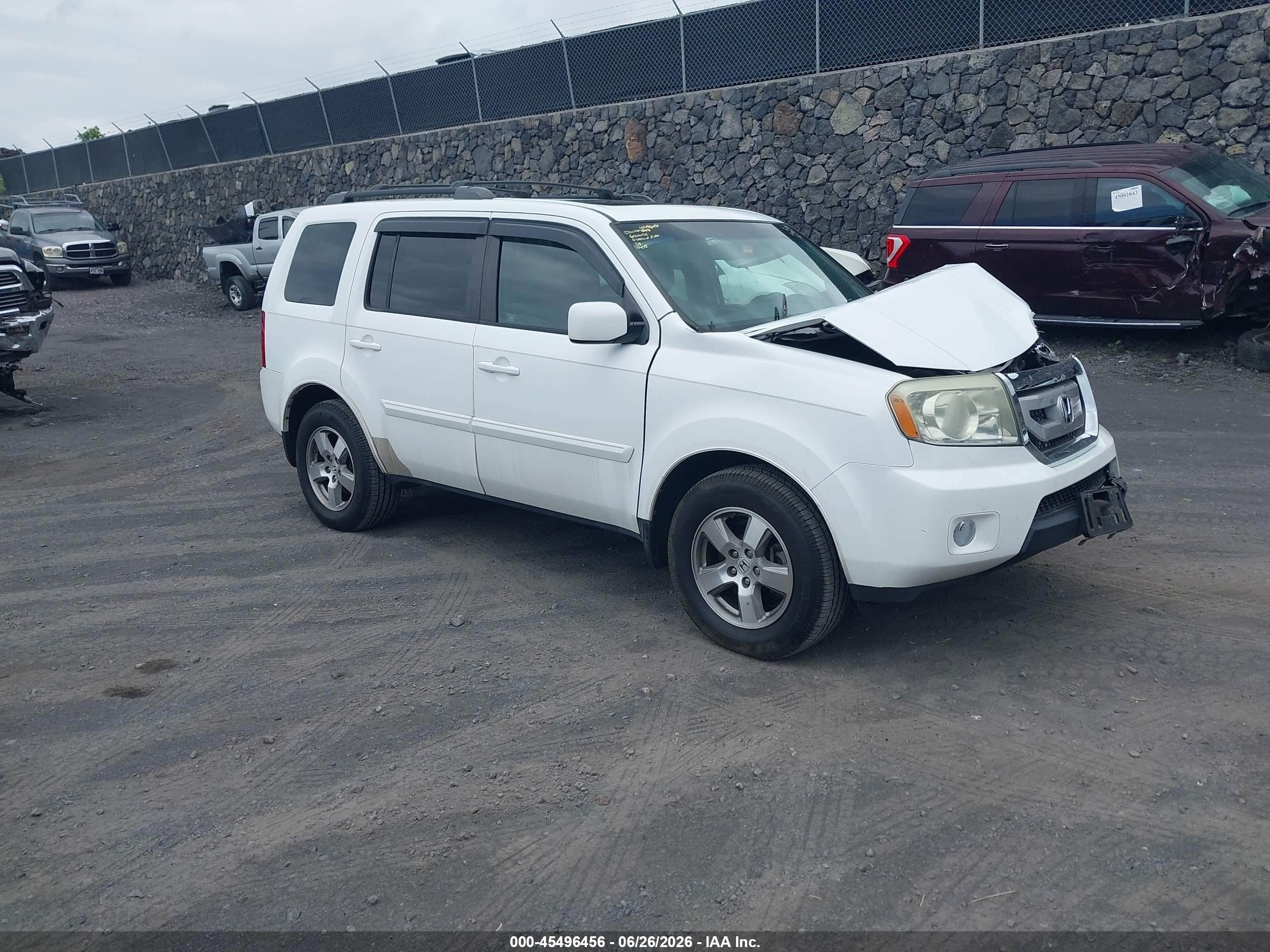 2010 Honda Pilot Ex-l White vin: 5FNYF3H52AB021194