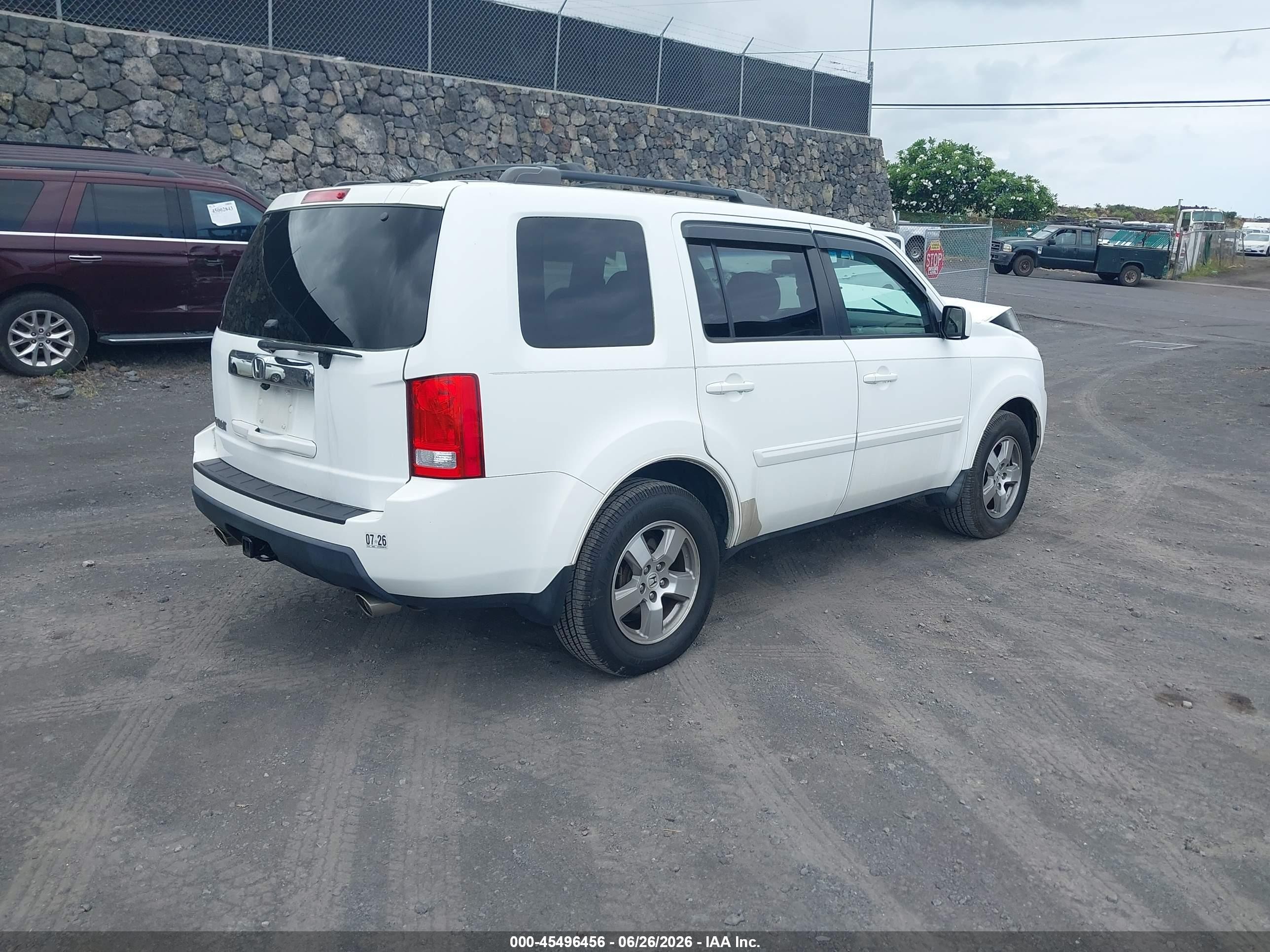 2010 Honda Pilot Ex-l White vin: 5FNYF3H52AB021194
