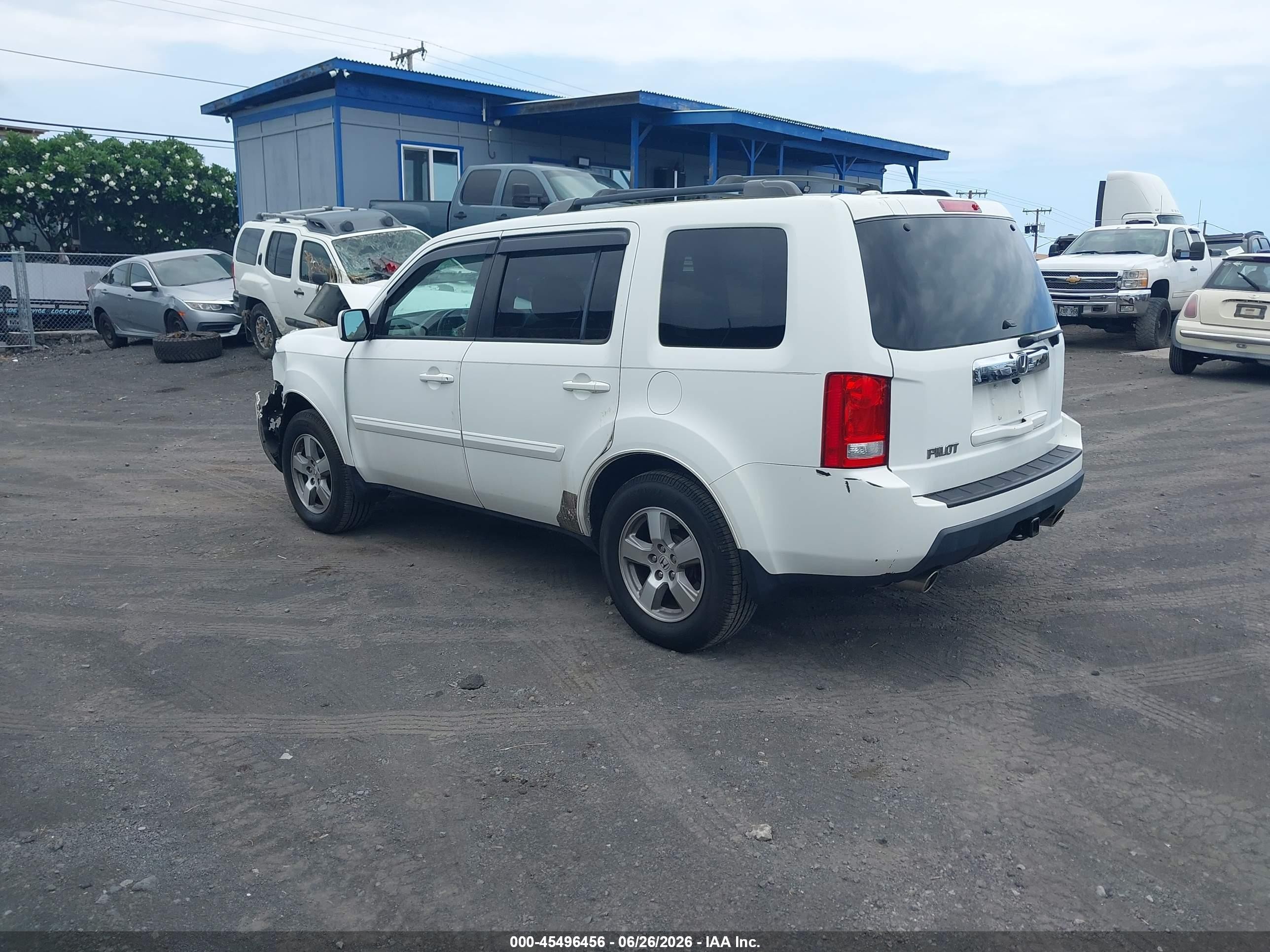 2010 Honda Pilot Ex-l White vin: 5FNYF3H52AB021194