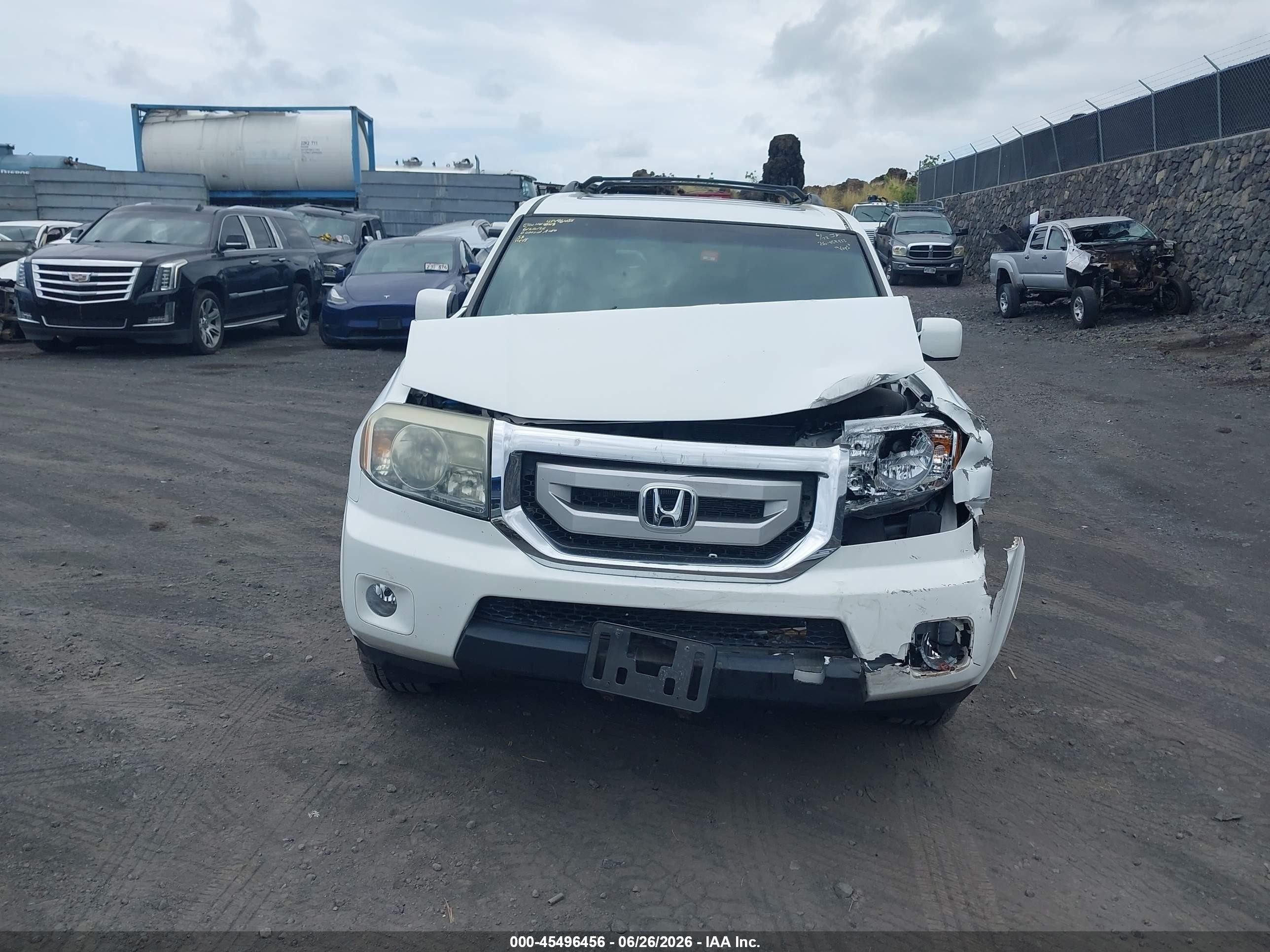 2010 Honda Pilot Ex-l White vin: 5FNYF3H52AB021194