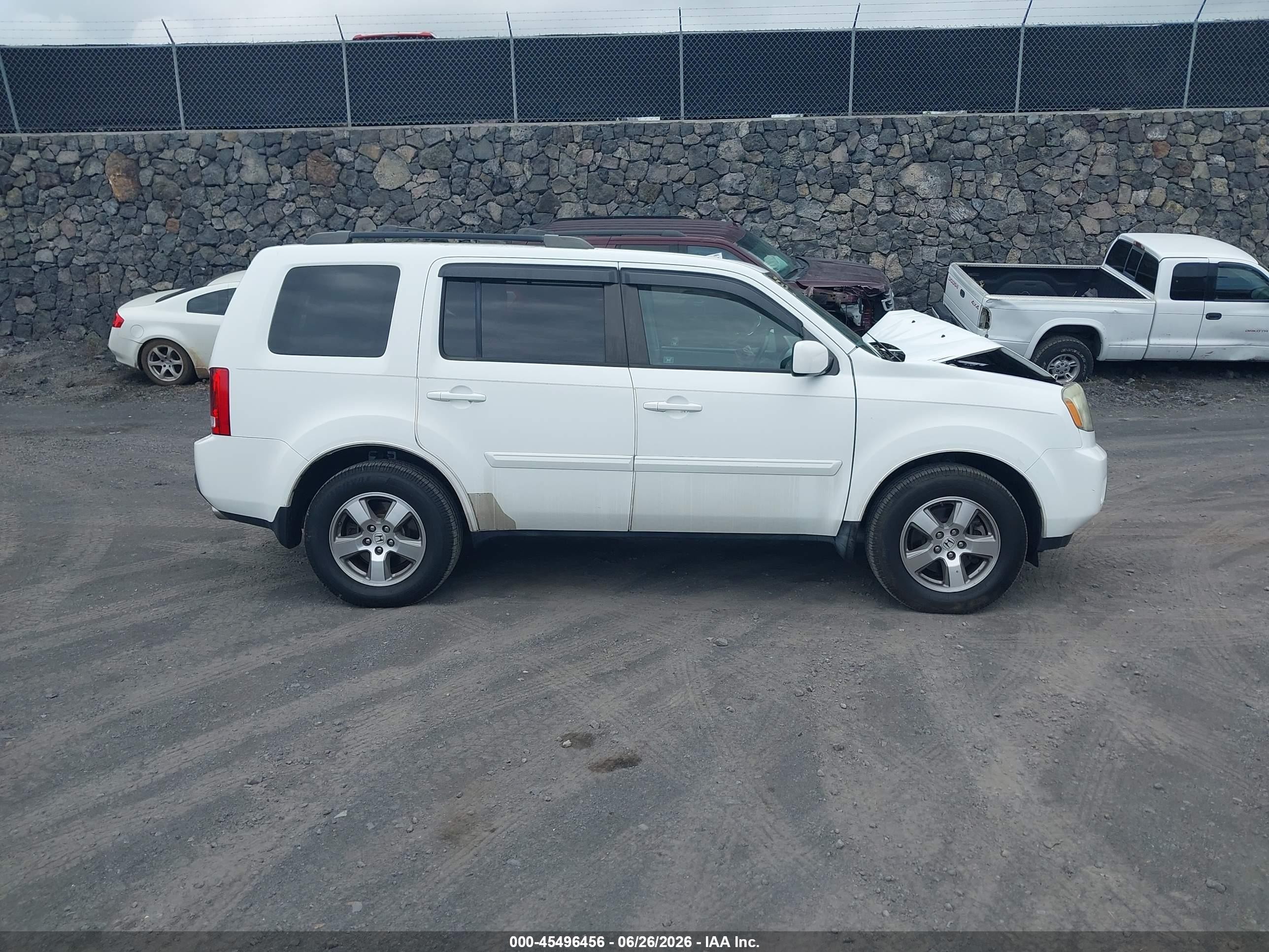 2010 Honda Pilot Ex-l White vin: 5FNYF3H52AB021194