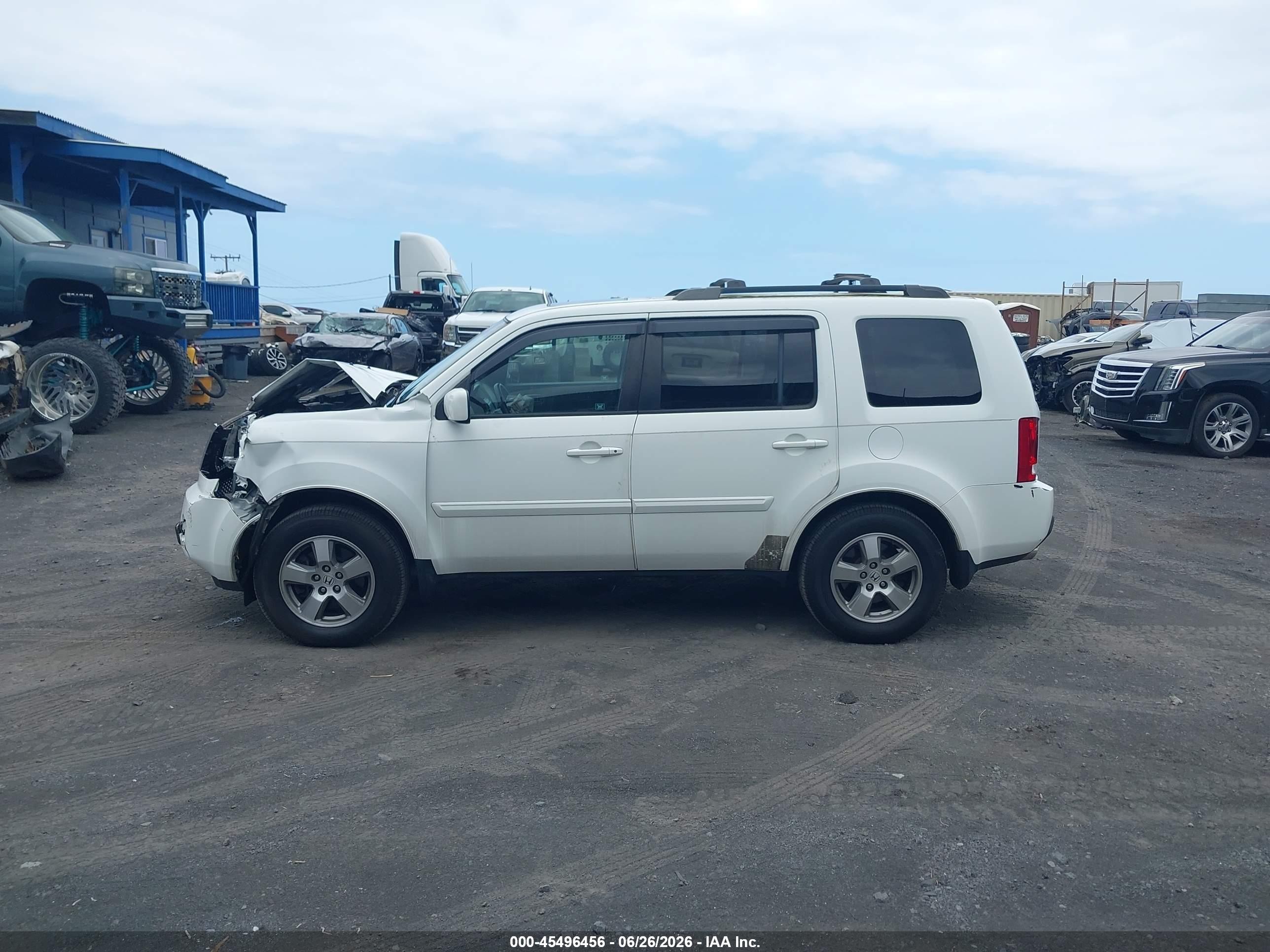 2010 Honda Pilot Ex-l White vin: 5FNYF3H52AB021194