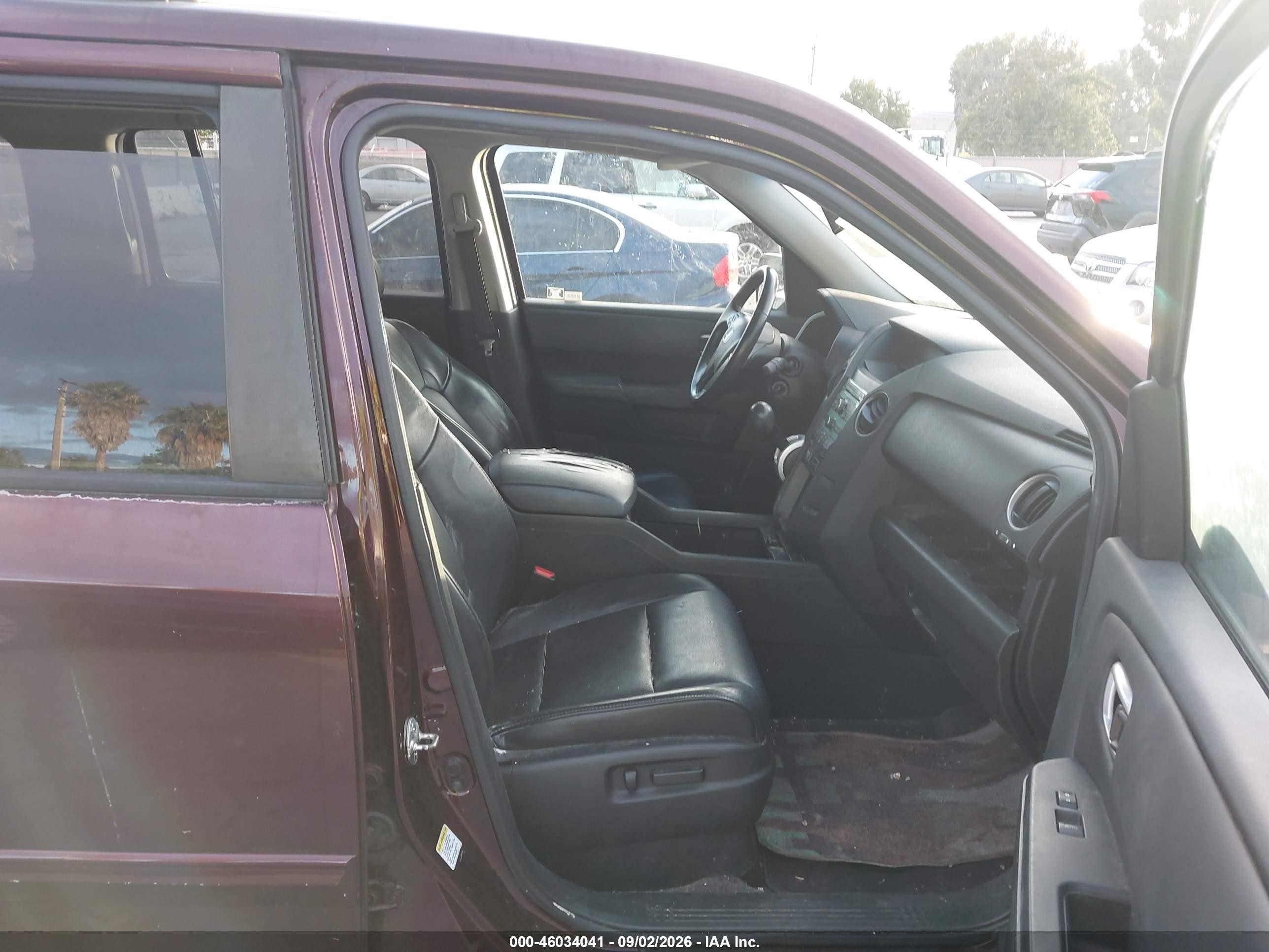 2011 Honda Pilot Ex-l Burgundy vin: 5FNYF3H52BB047585