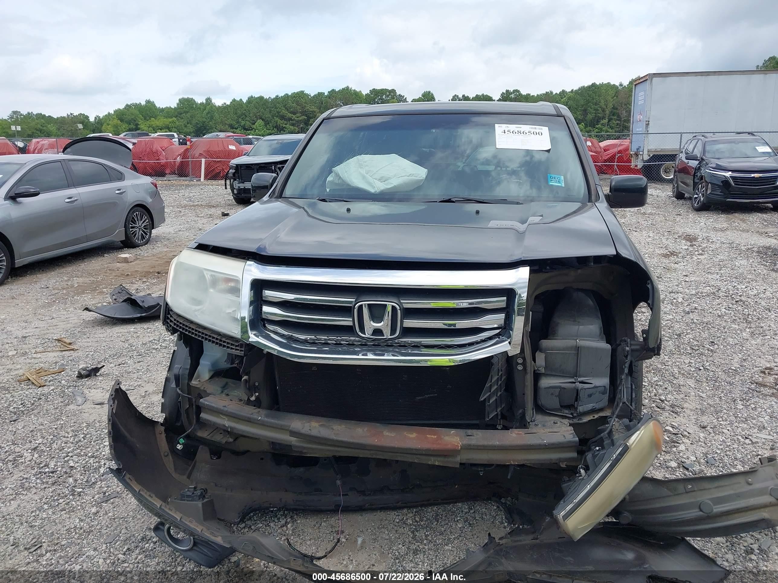 2012 Honda Pilot Ex-l Black vin: 5FNYF3H52CB019870