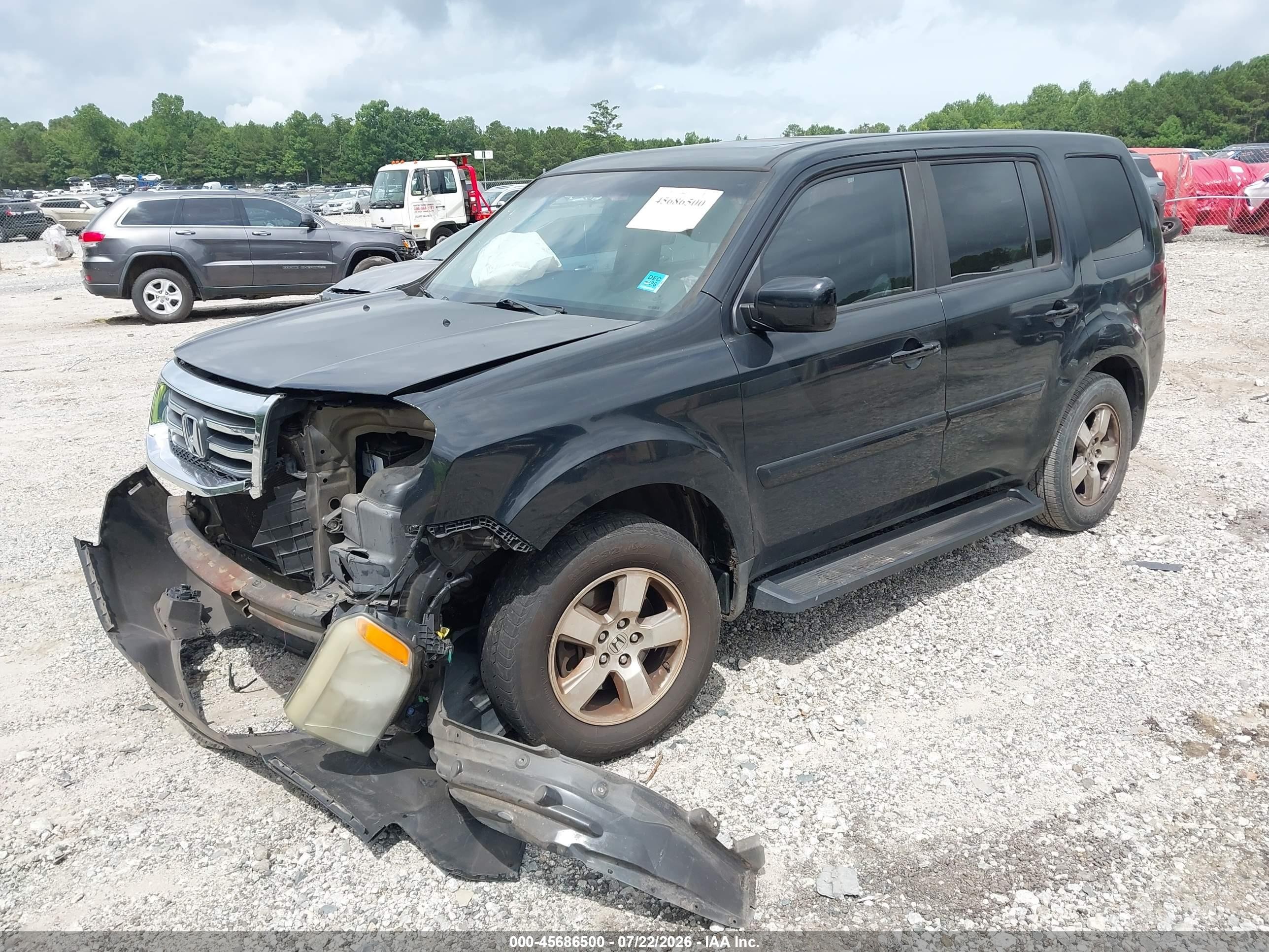 2012 Honda Pilot Ex-l Black vin: 5FNYF3H52CB019870