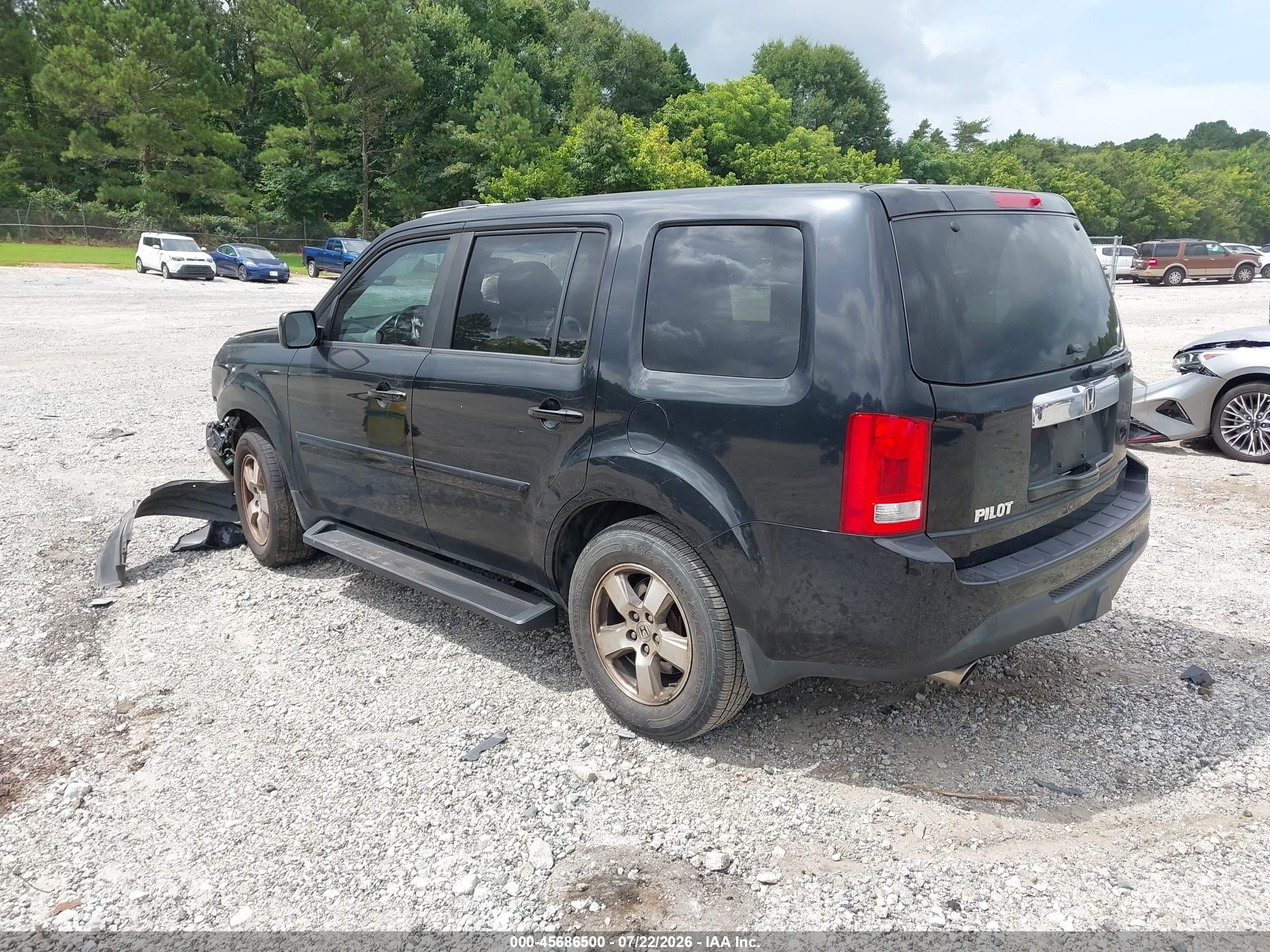 2012 Honda Pilot Ex-l Black vin: 5FNYF3H52CB019870