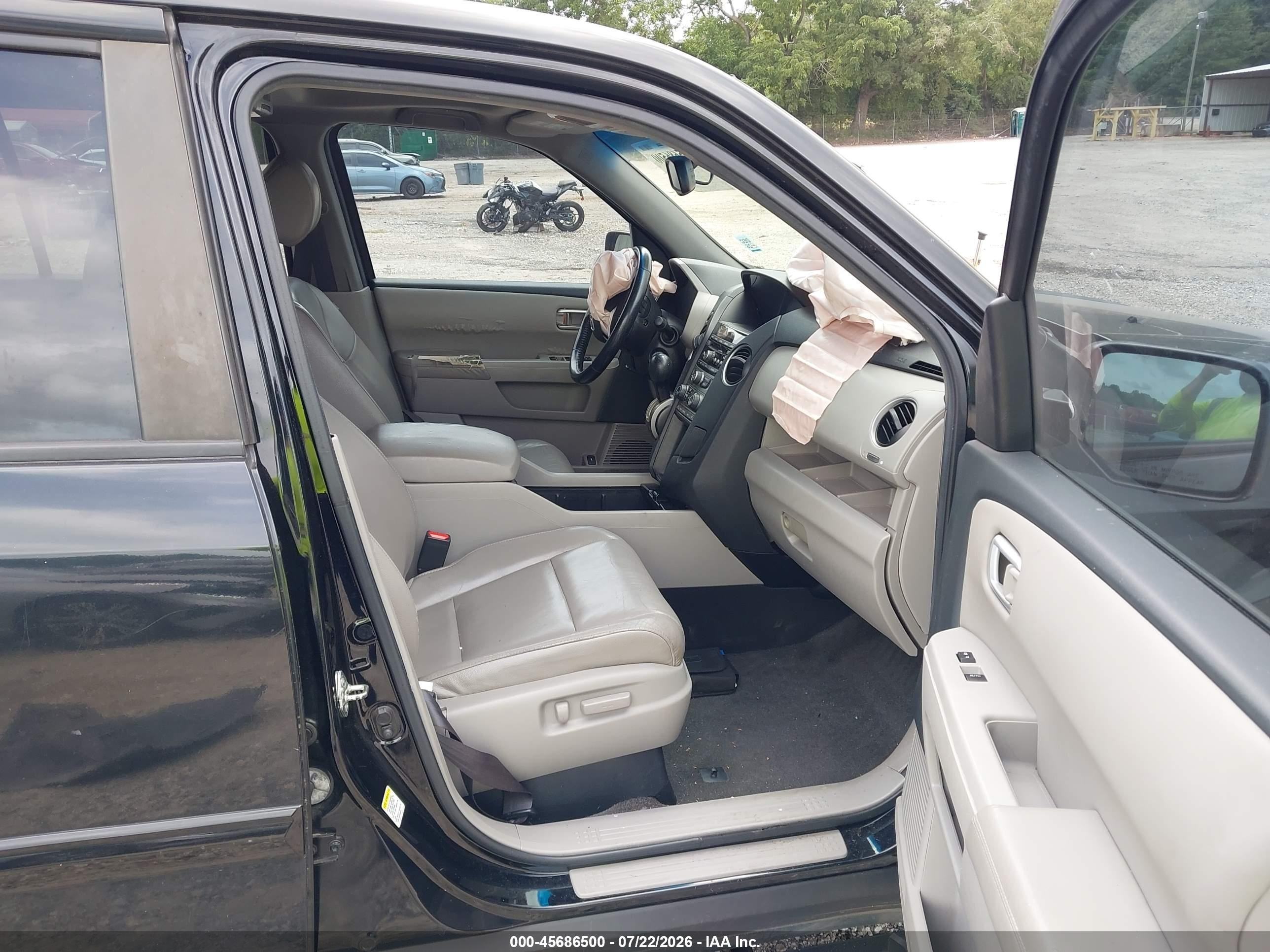 2012 Honda Pilot Ex-l Black vin: 5FNYF3H52CB019870