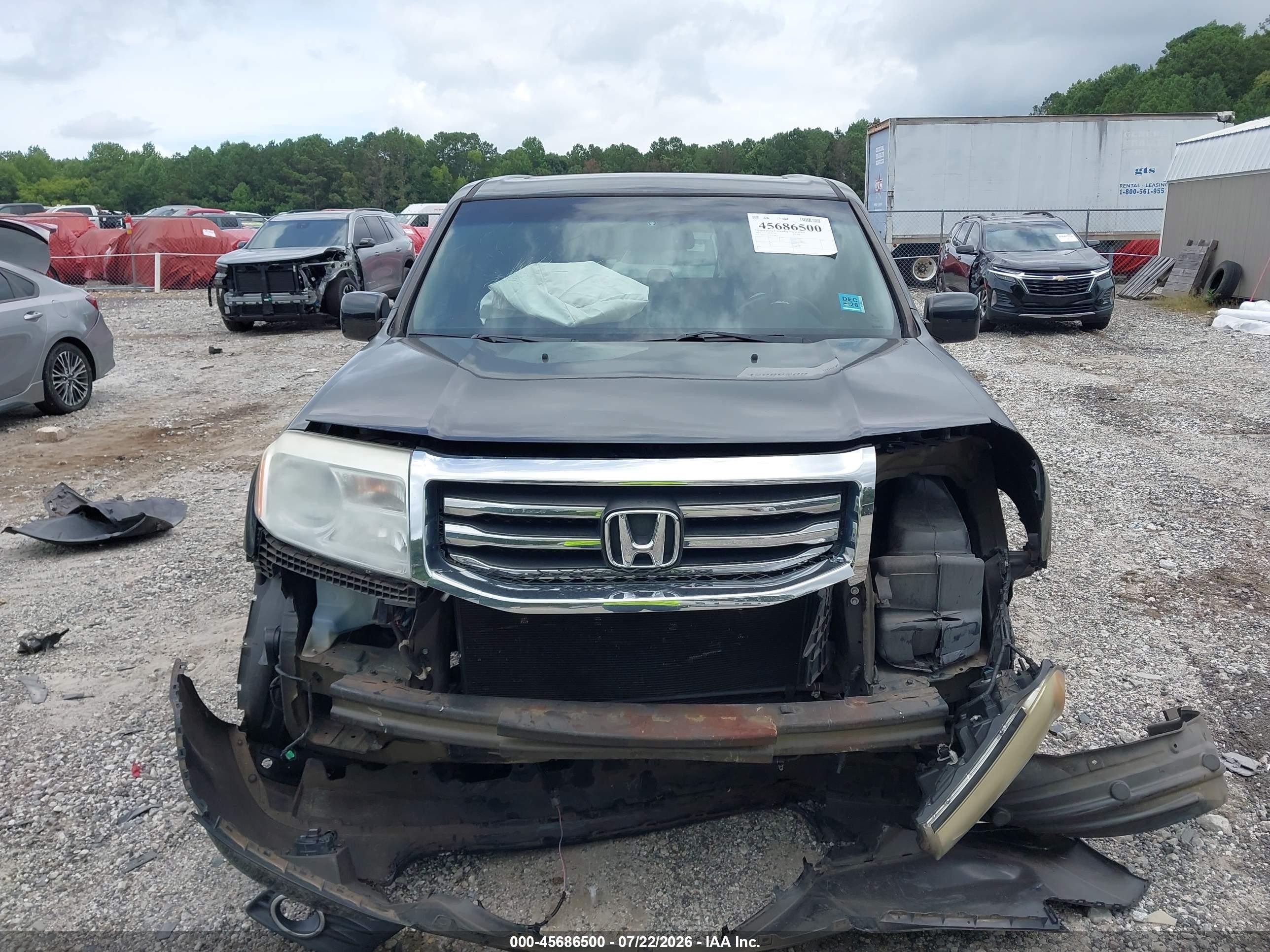 2012 Honda Pilot Ex-l Black vin: 5FNYF3H52CB019870