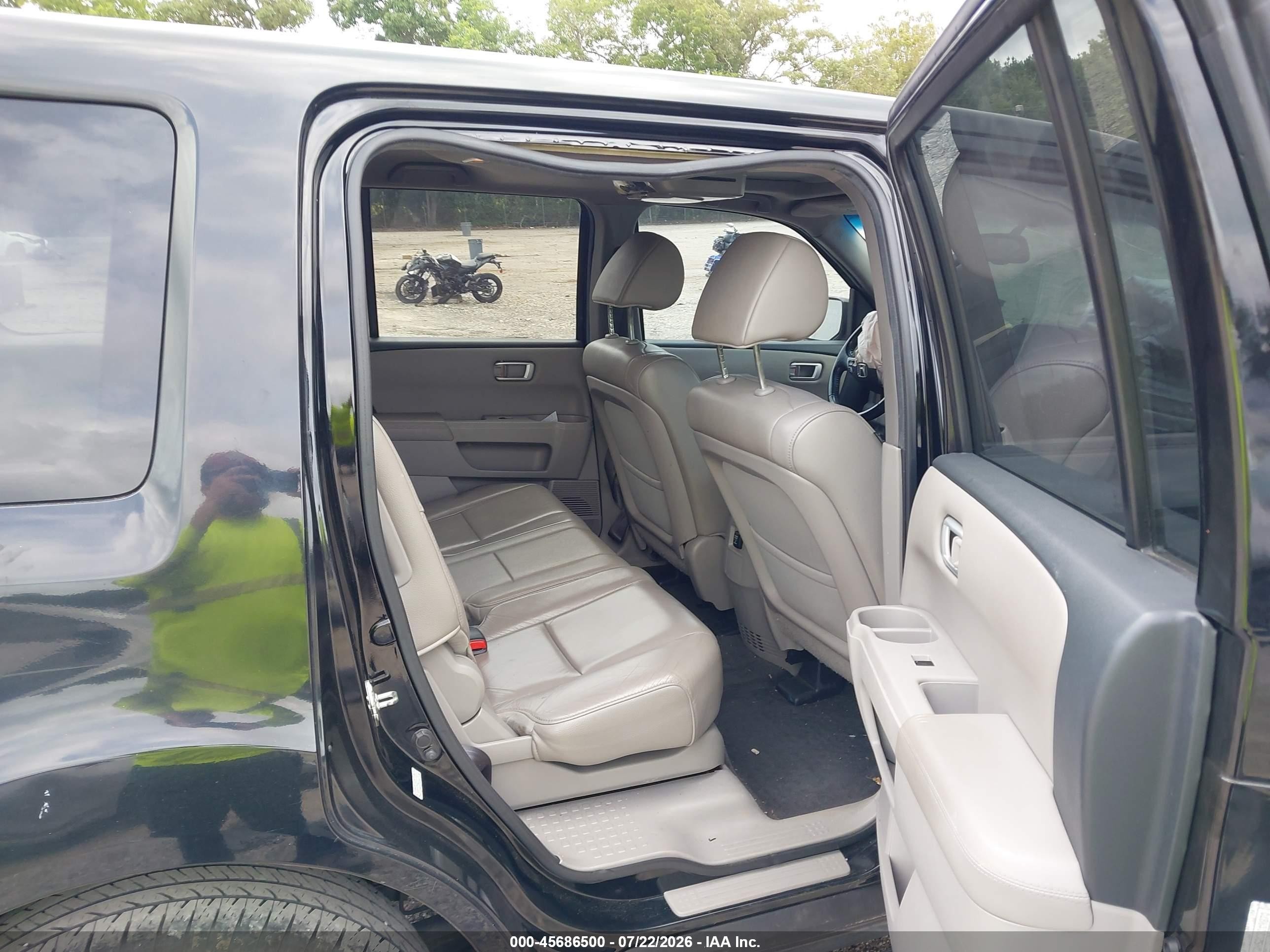 2012 Honda Pilot Ex-l Black vin: 5FNYF3H52CB019870