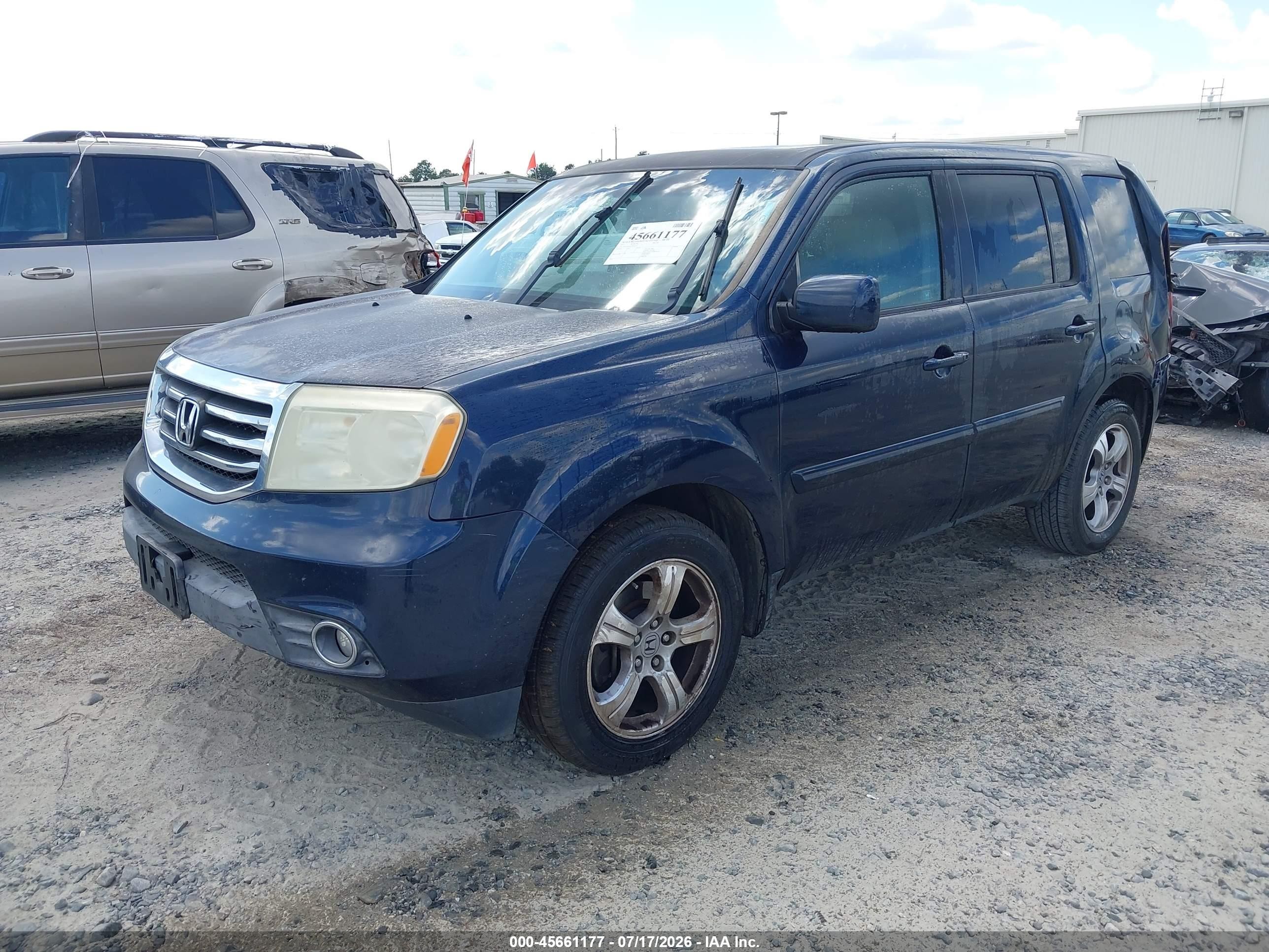 2012 Honda Pilot Ex-l Dark Blue vin: 5FNYF3H52CB036359
