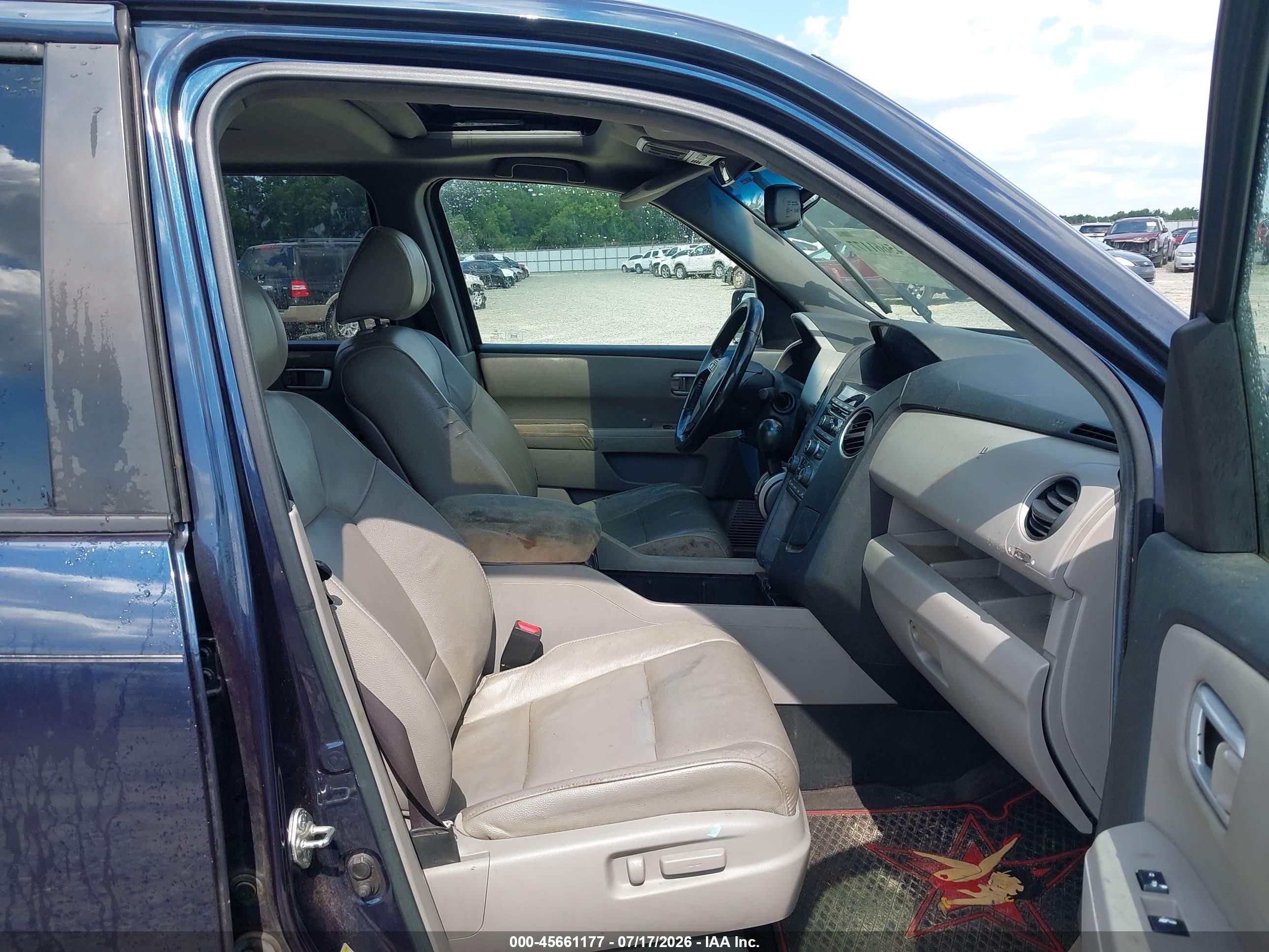 2012 Honda Pilot Ex-l Dark Blue vin: 5FNYF3H52CB036359