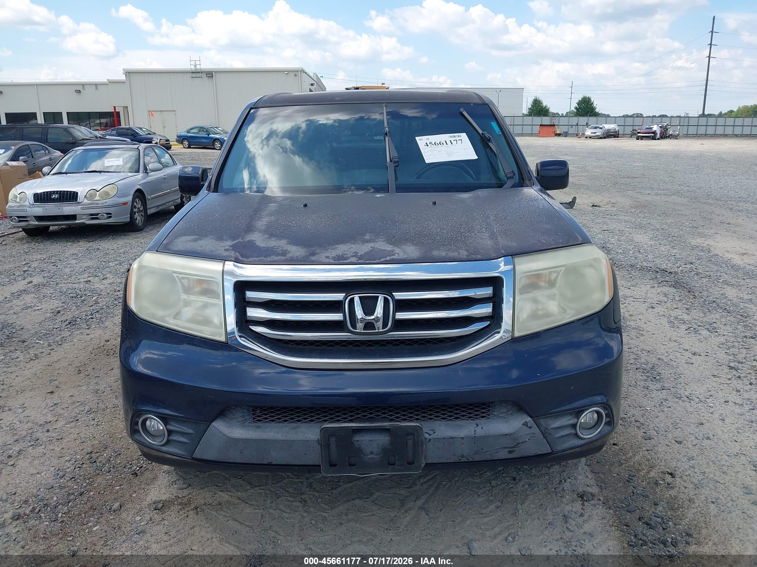 2012 Honda Pilot Ex-l Dark Blue vin: 5FNYF3H52CB036359
