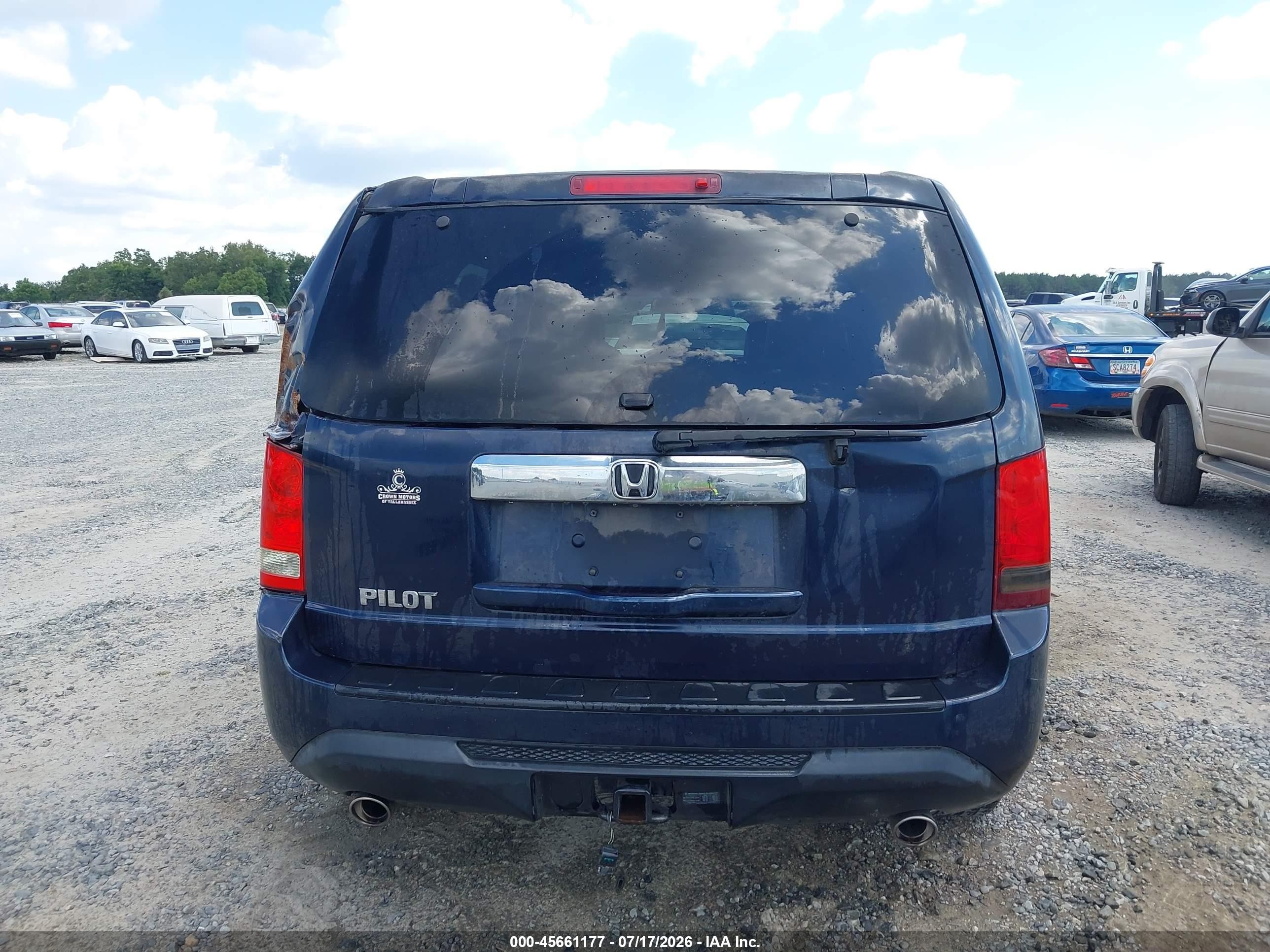 2012 Honda Pilot Ex-l Dark Blue vin: 5FNYF3H52CB036359